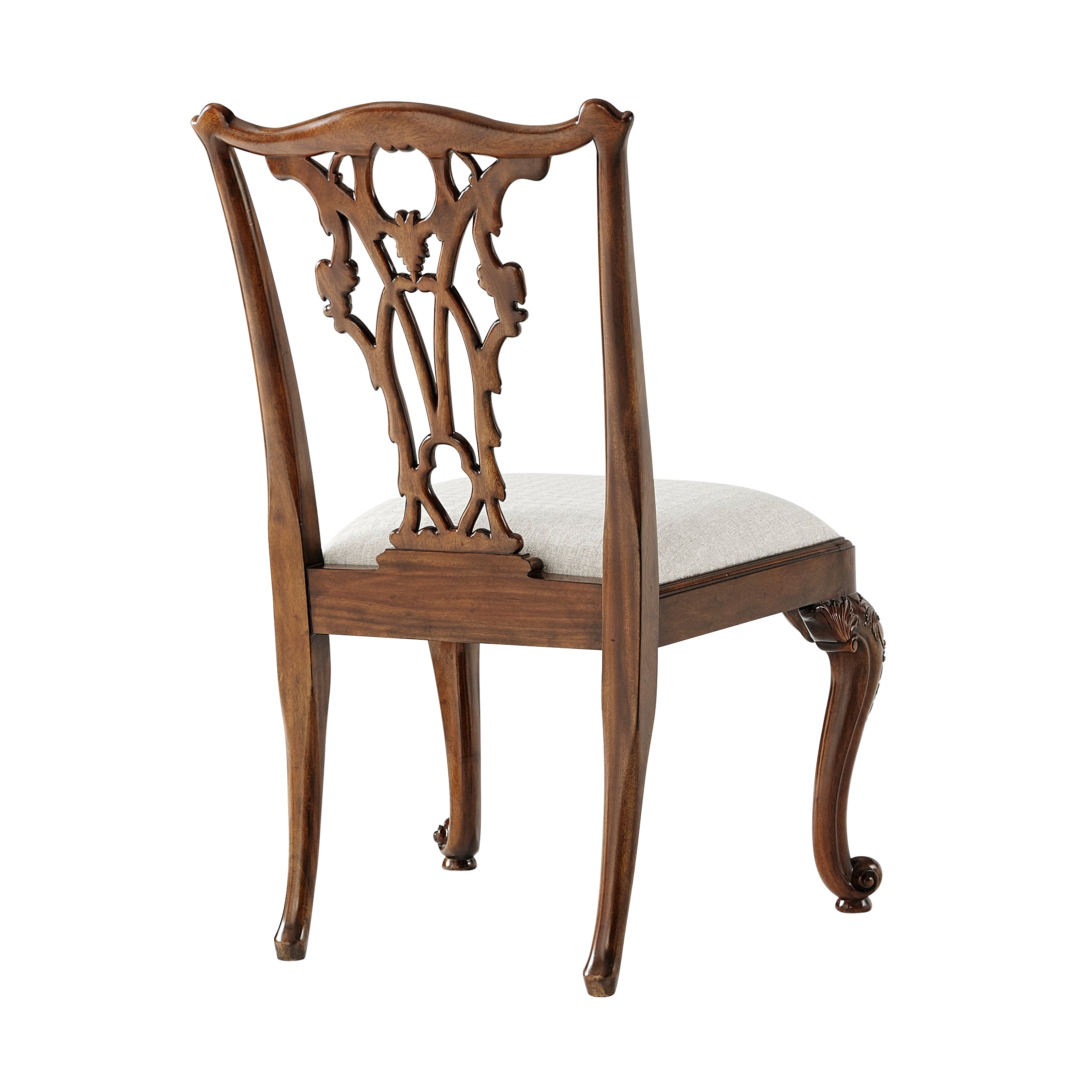 Theodore Alexander Seated in Rococo Splendour Side Chair — Ramsey Mahogany