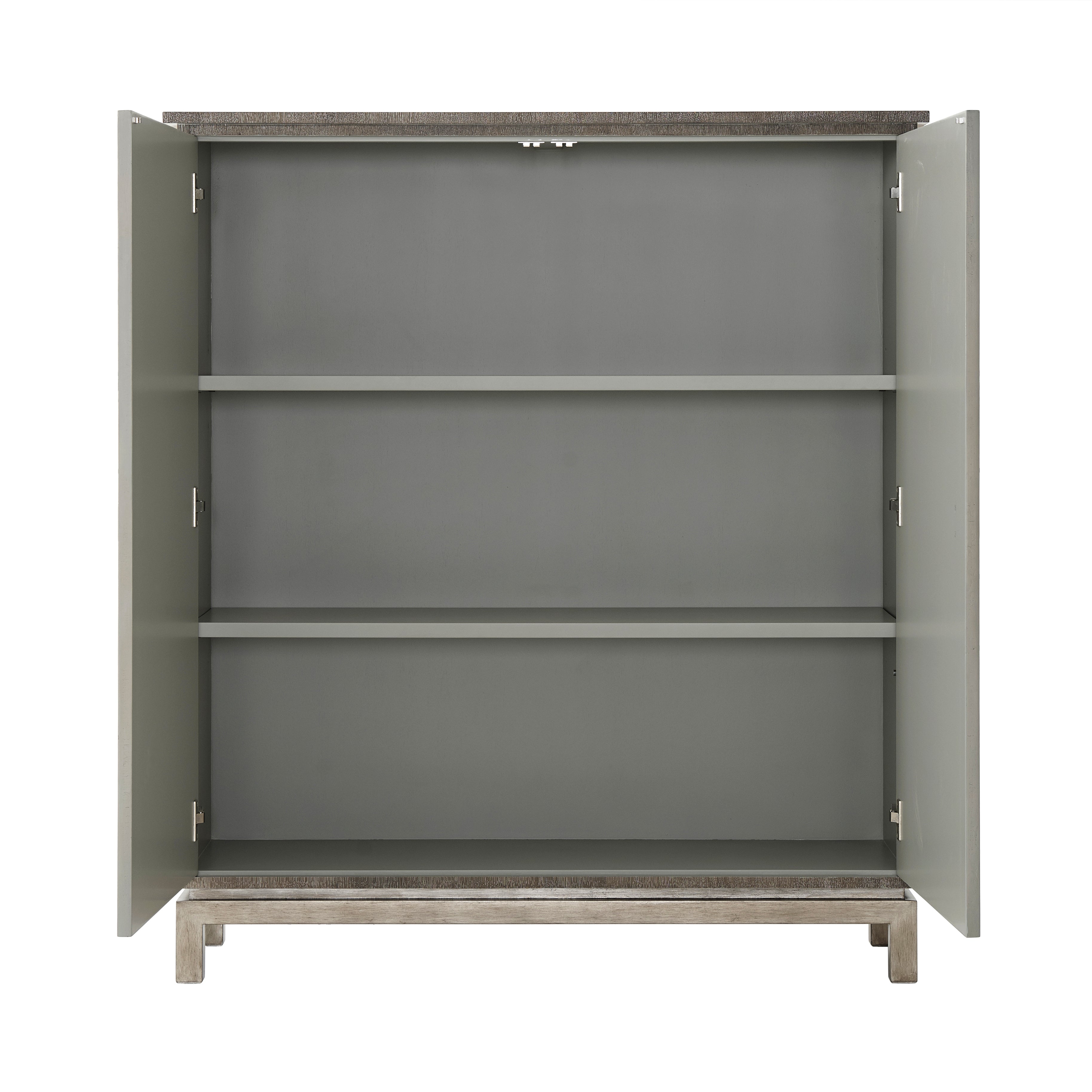 Theodore Alexander Versa-tile bar cabinet — PCF801.2D-Brushed Pewter/PCF802.2H-Wingate/PCF816.2HA-Pugin/VCF1188.2H-Coastal Wave
