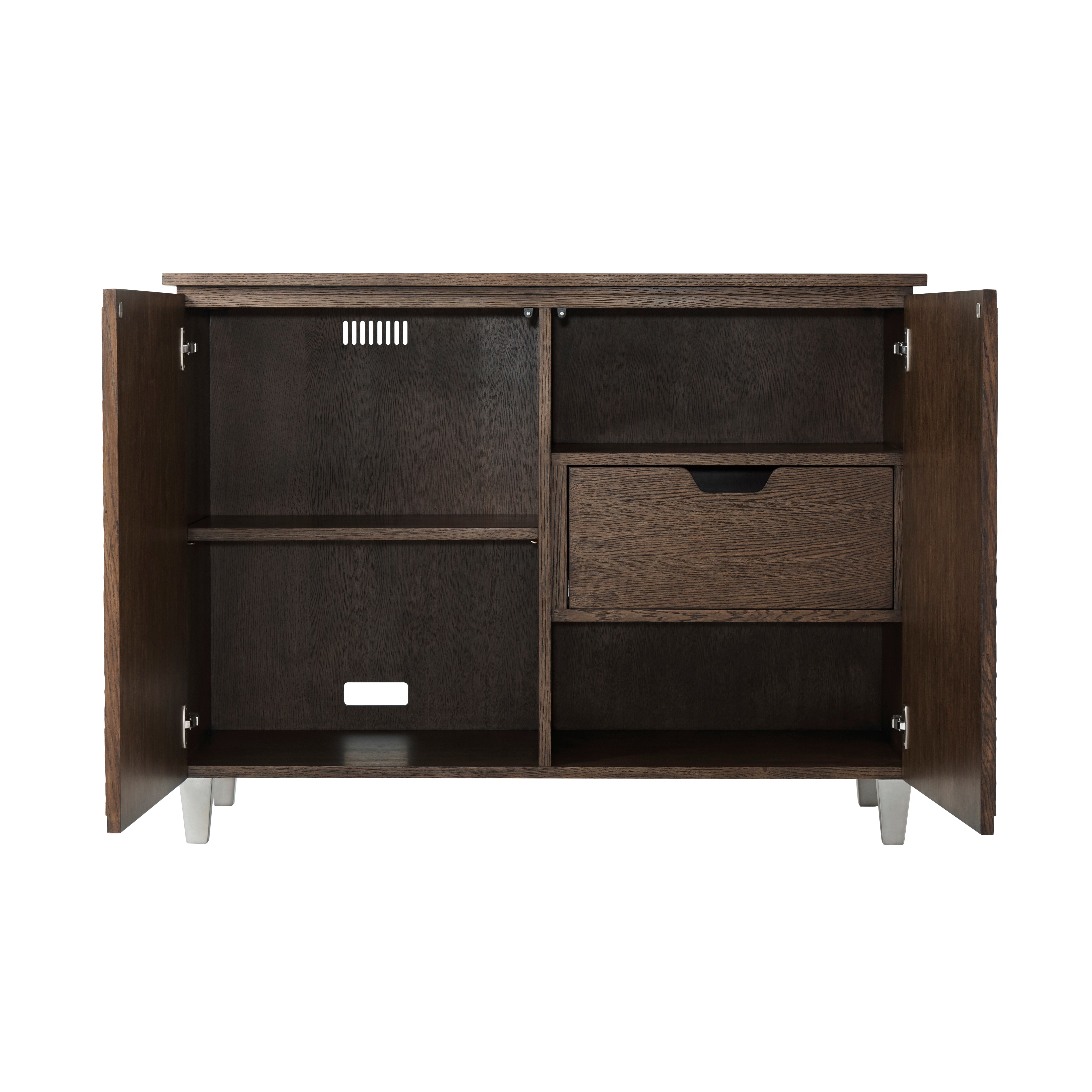 Theodore Alexander Ricardo Decorative Cabinet — PCF1041.2G - Matte Tungsten\ VCF1569.1C2H - Charteris\ PCF1033.1B2H - Gowan Interior