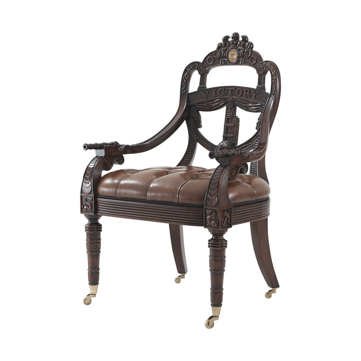 Theodore Alexander | Ad Victoriam - Brown / Antique logo painting / (New Oct 2011 Finish) 75 | AL41067.2AAJ