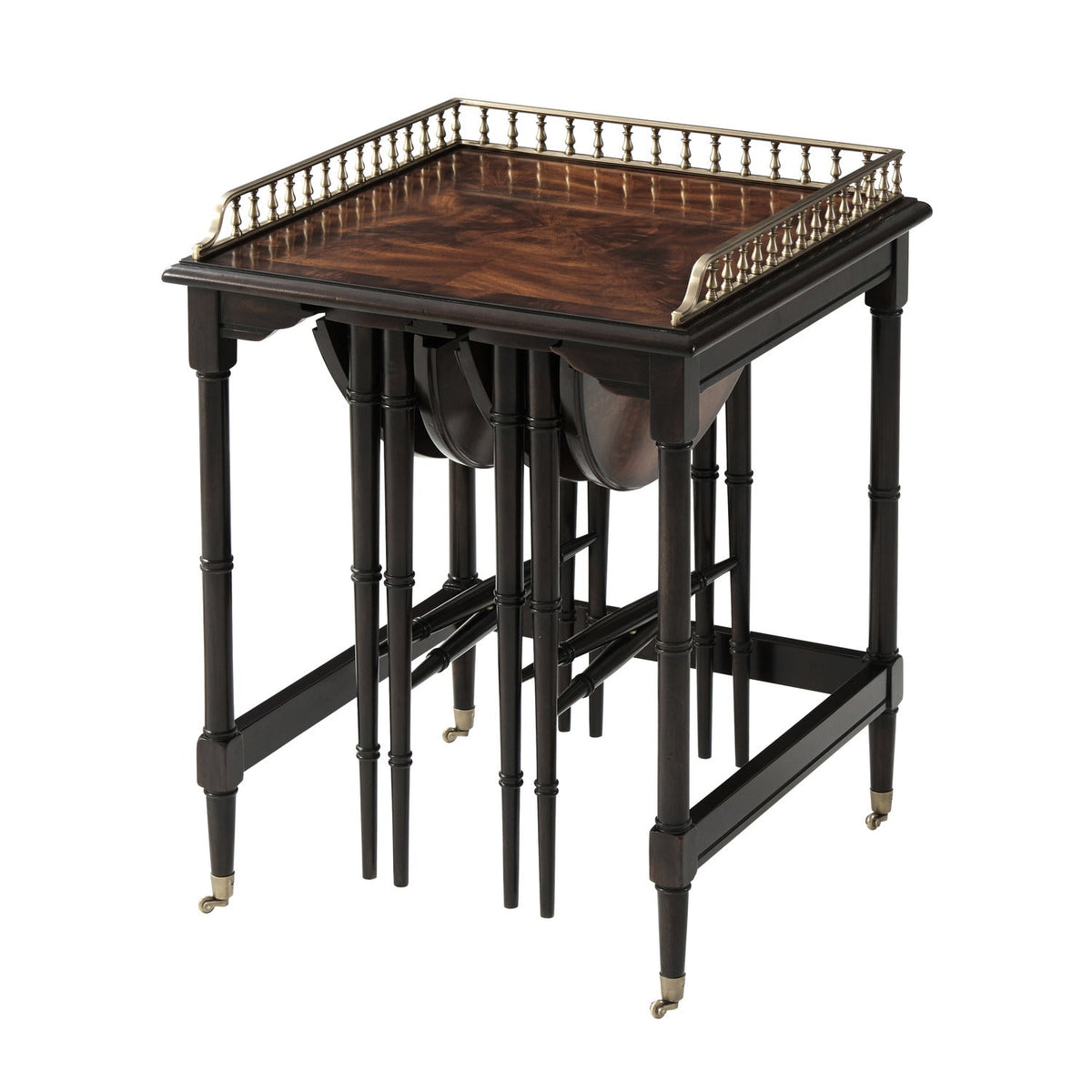 Theodore Alexander | Ingenious Nest of Tables - Antique logo painting / Camden Walnut | AL50061