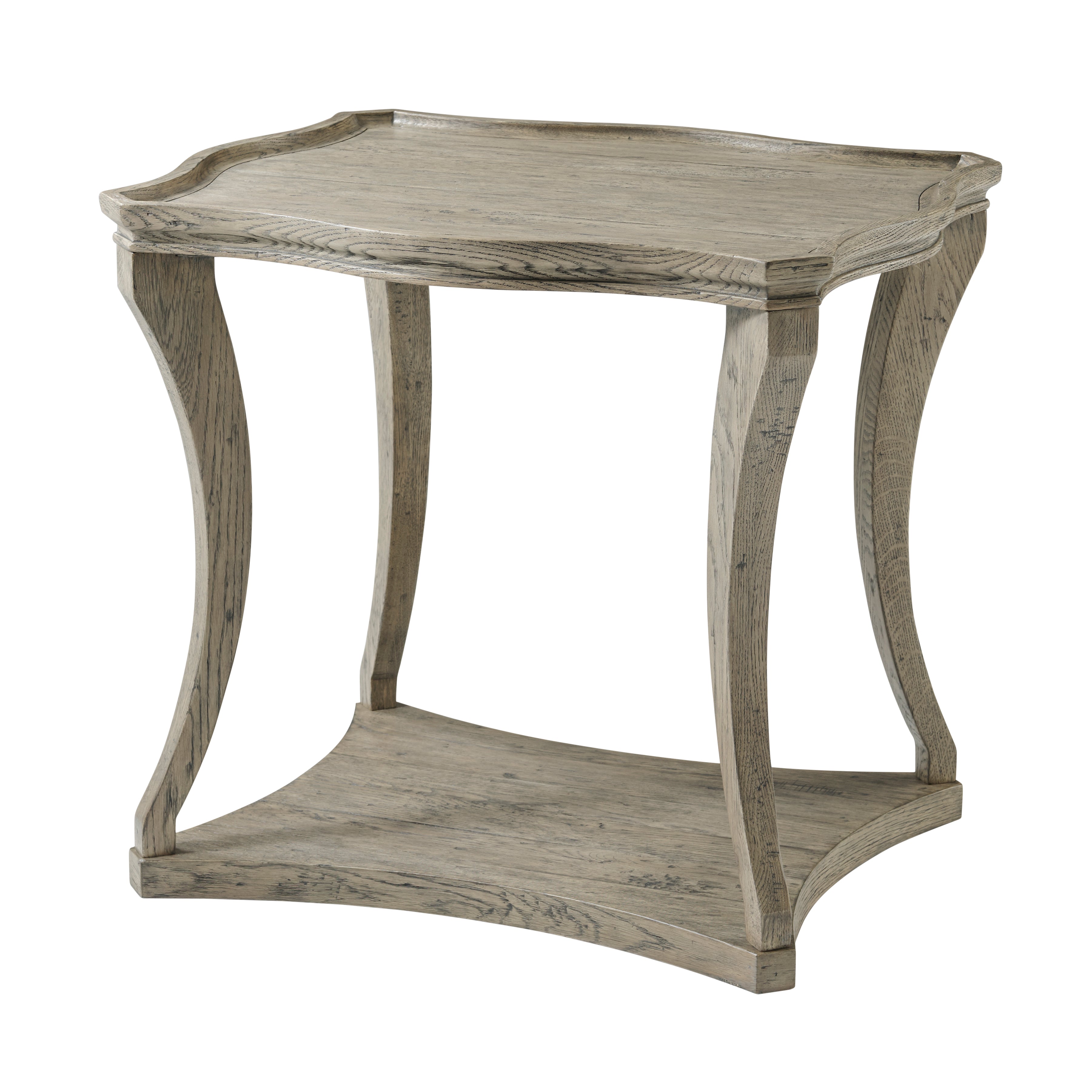 Theodore Alexander Ennis Serpentine Side Table — VCF1694.1D2GB3F - Grey Echo Oak