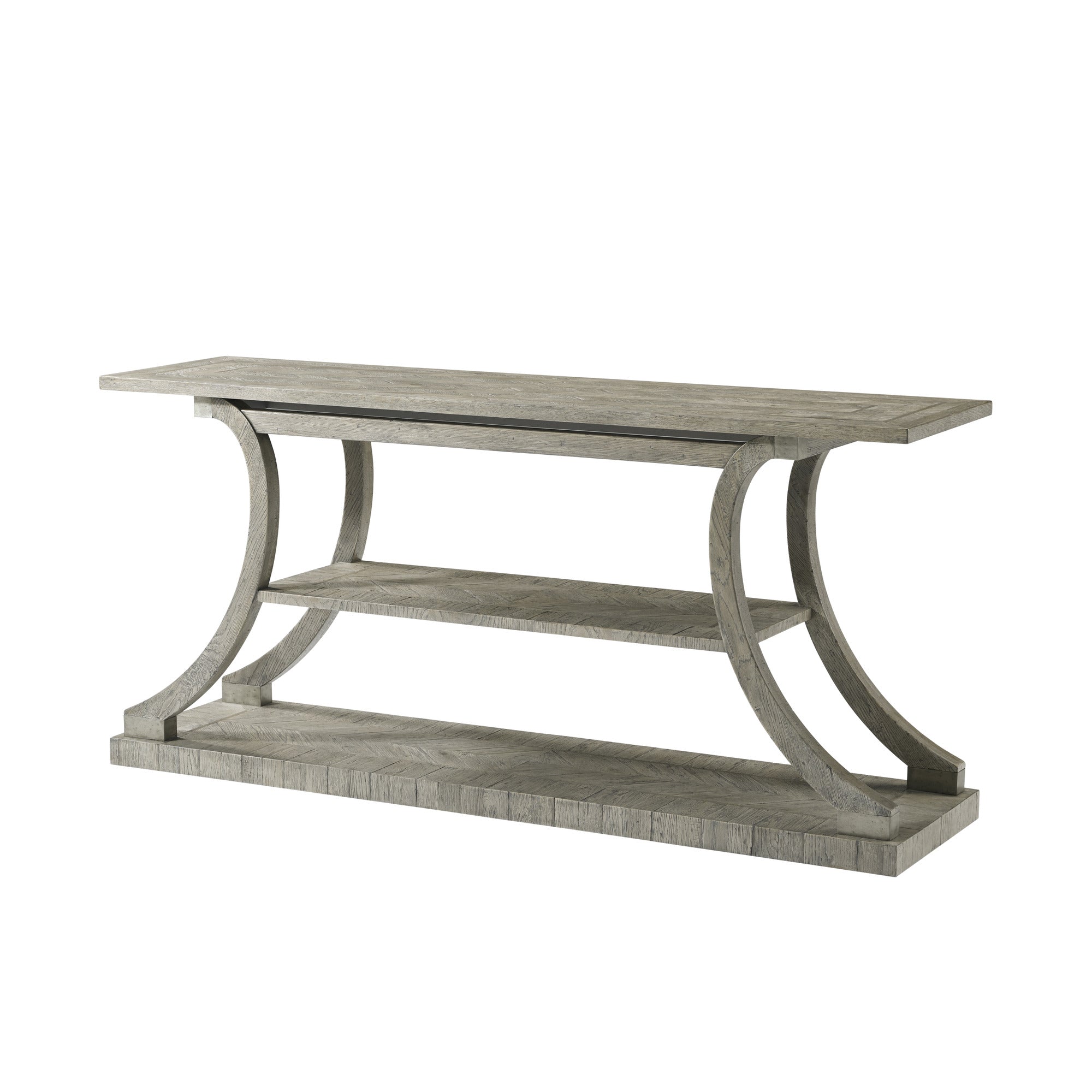 Theodore Alexander Arden Console Table — VCF1694.1D2GB - Grey Echo Oak