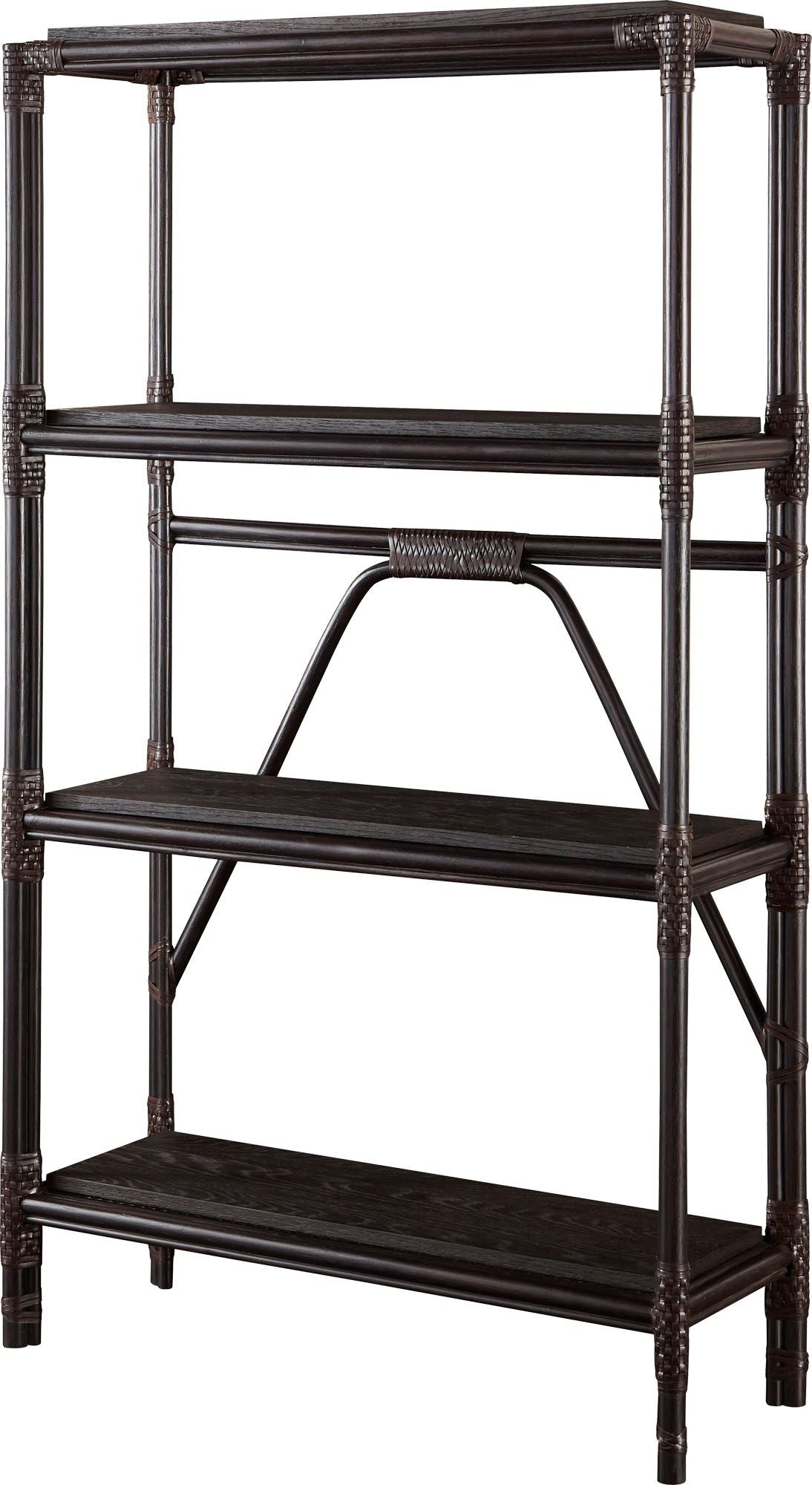 McGuire | Lattice Etagere - Coffee w/Char Shelves | MCA1595-COFE-CHAR