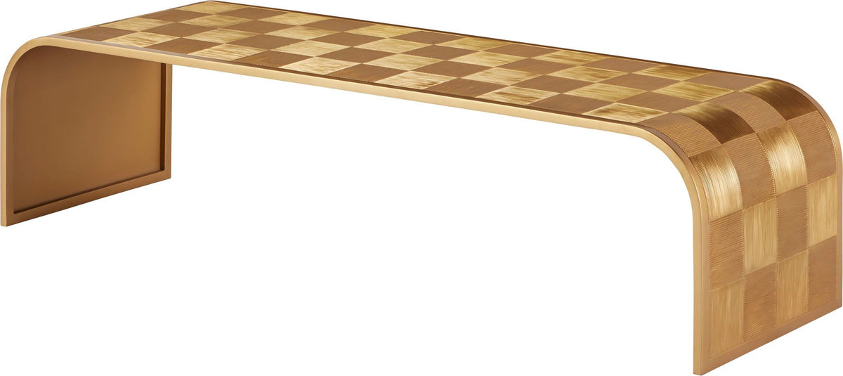 McGuire | Weave Rectangle Cocktail Table - Ingot | MCA2154-INGT