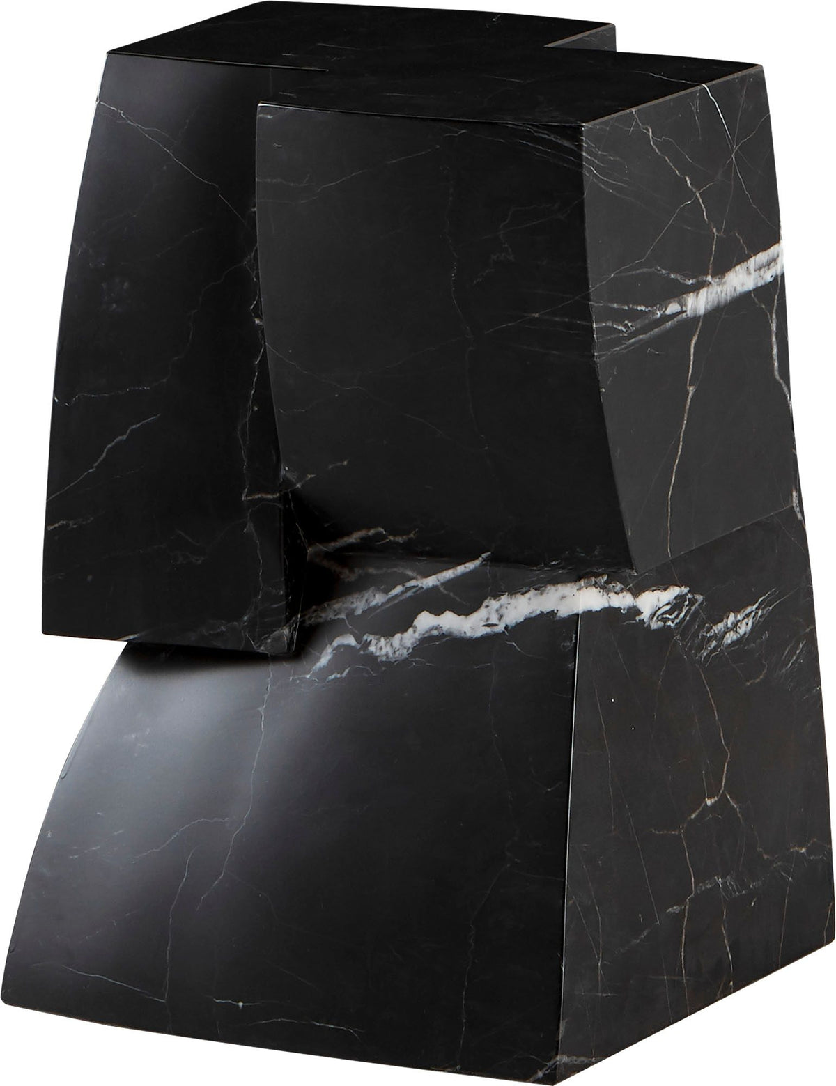 McGuire | Cubist Side Table - Honed Nero Marquina | MCA2158-HDNMQ
