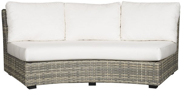 Vanguard | Outdoor Large Curved Armless Sofa - 20mm Pebble Basket Weave | OW100XCC