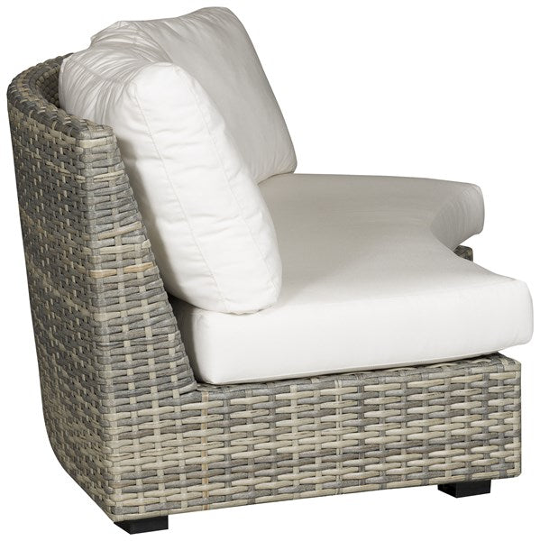 Vanguard | Outdoor Large Curved Armless Sofa - 20mm Pebble Basket Weave | OW100XCC