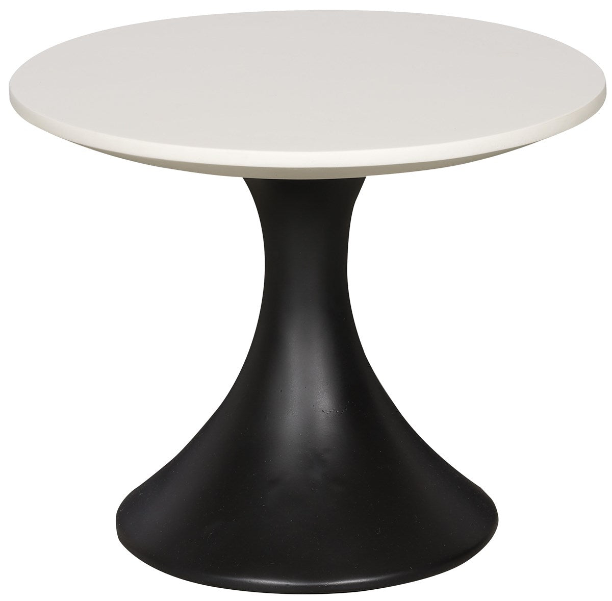 Vanguard | Chadwick Outdoor Round End Table - Stone White Top with Cinder Base | OW521-E