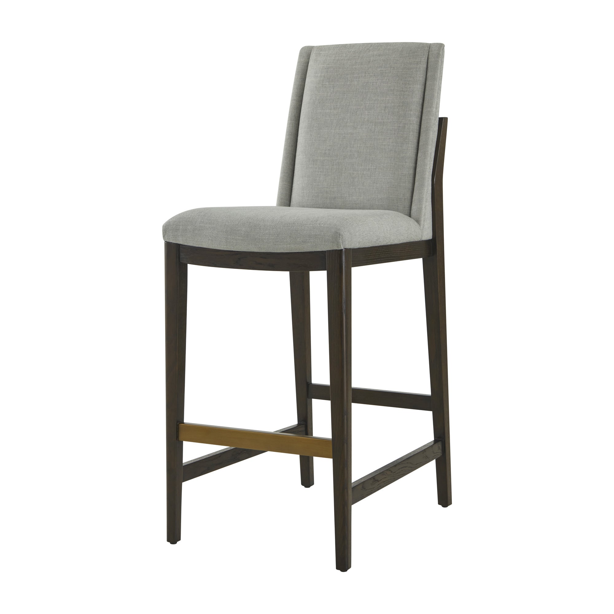 Theodore Alexander Valeria Bar Stool — Finish: Expresso & BRASS