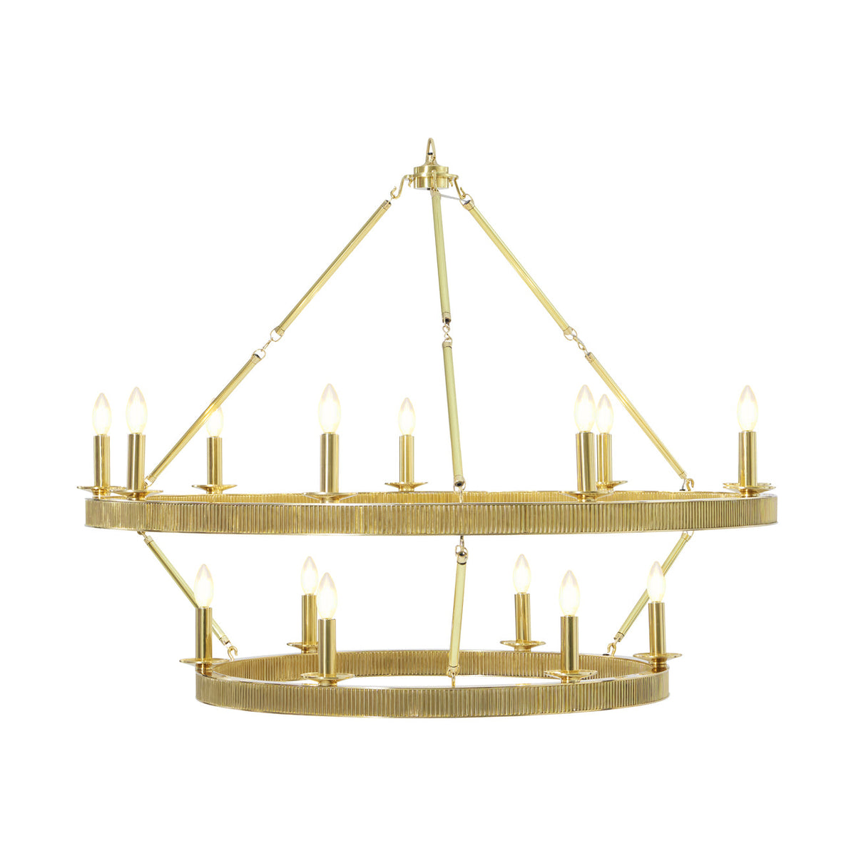 Theodore Alexander | Simon Grande Stack Chandelier - Polished Brass | TA23029.C296