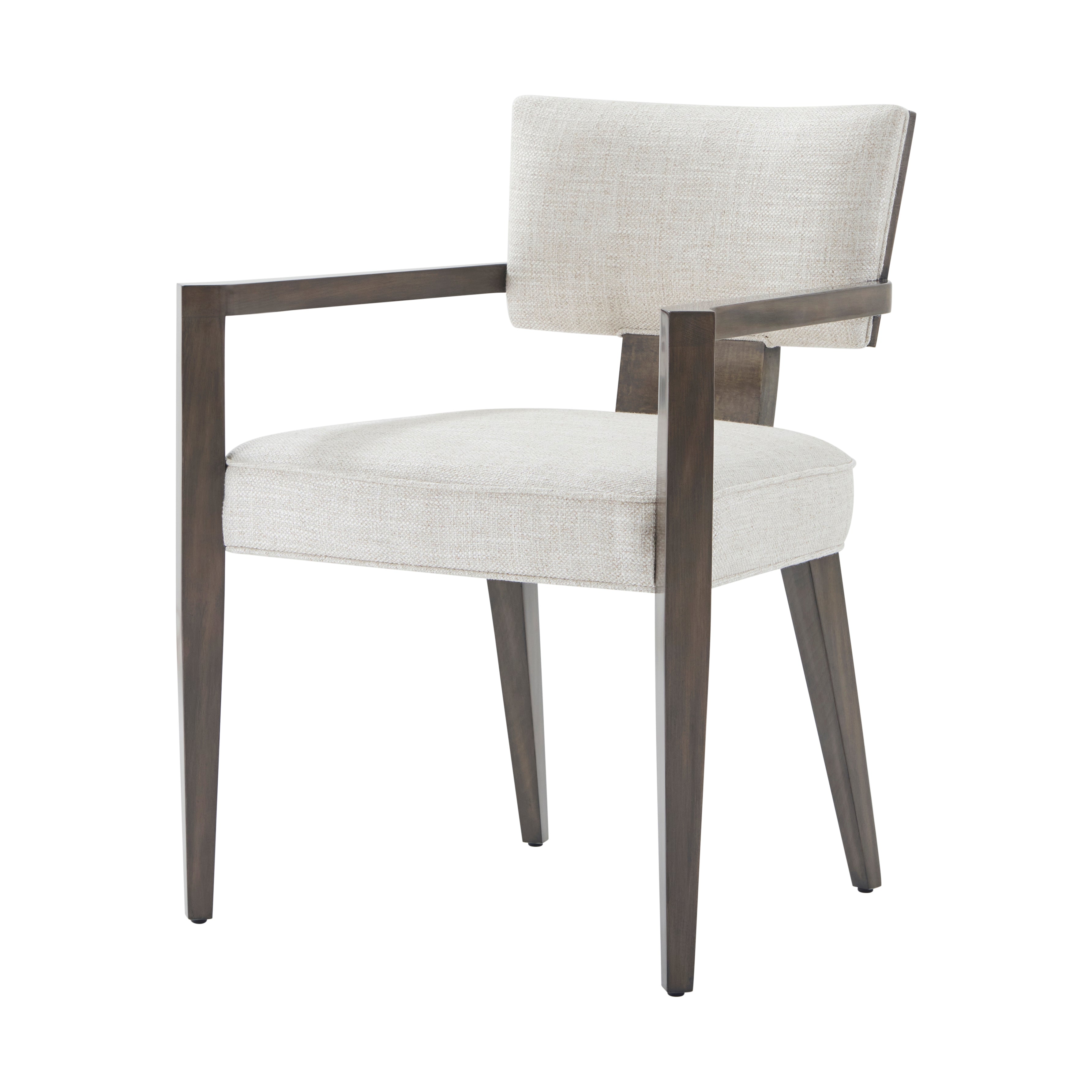 Theodore Alexander Hudson Dining Armchair — Finish: Pebble Grey
