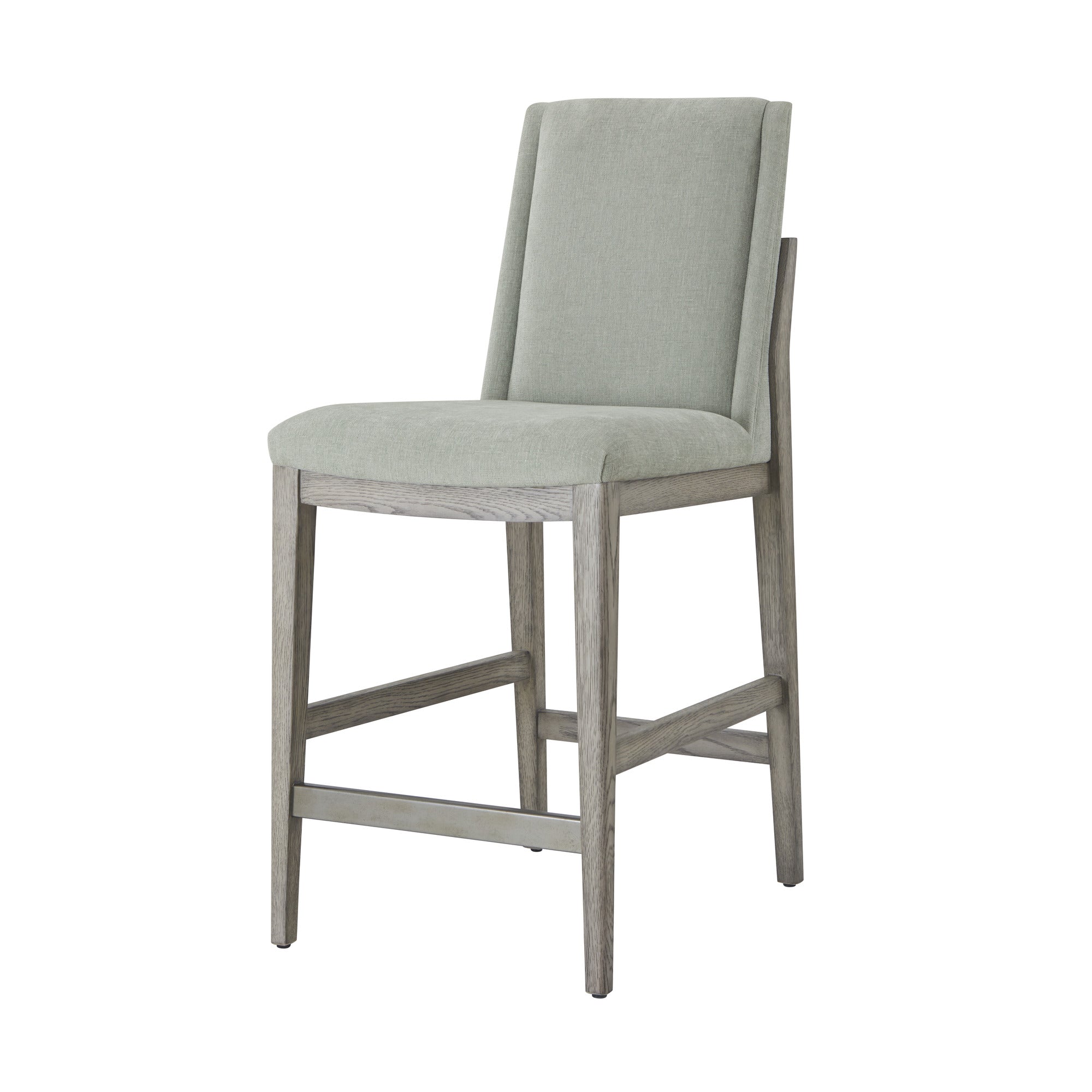 Theodore Alexander Valeria Counter Stool — Finish: Fossil & NICKEL