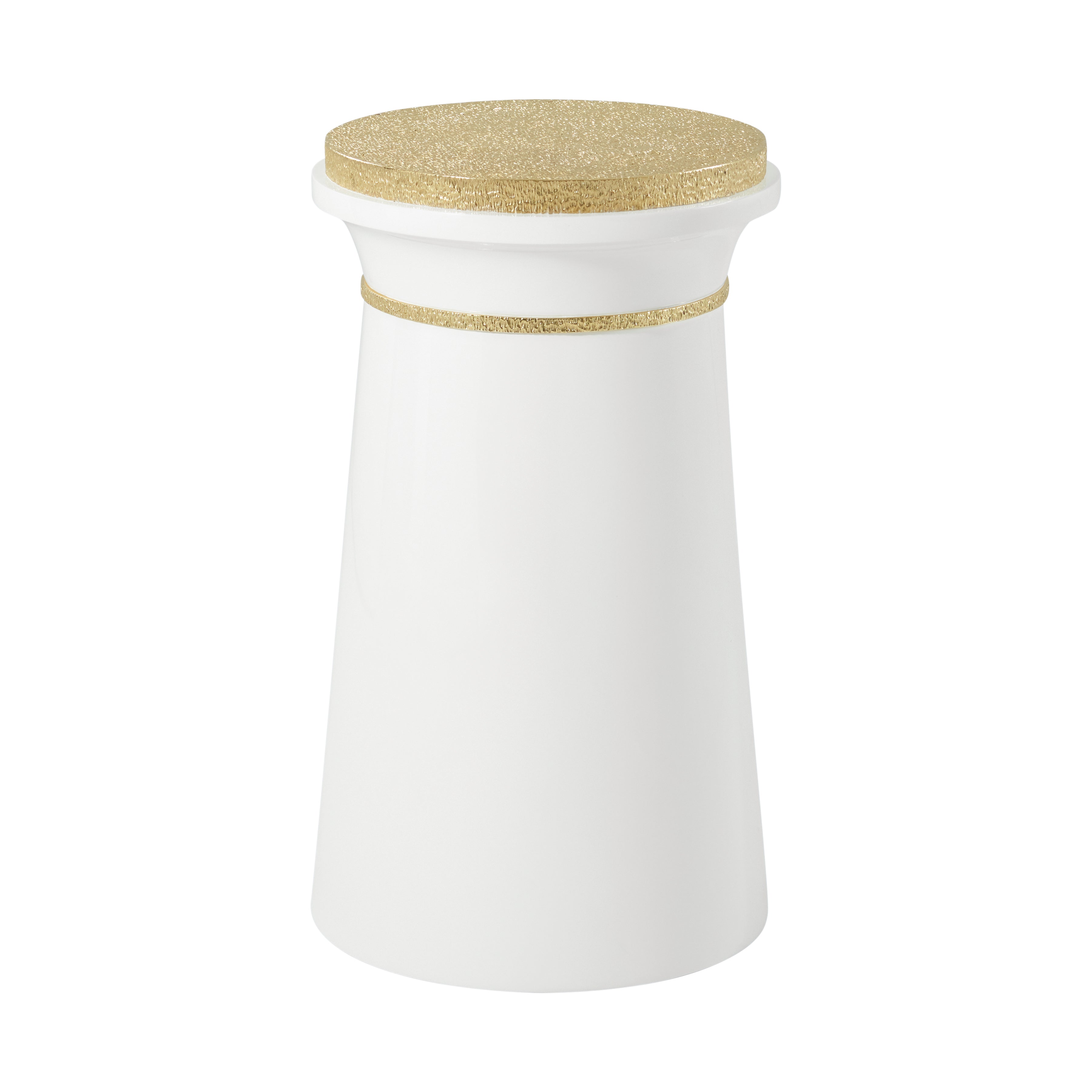 Theodore Alexander Judith Leiber Accent Table — Finish: Solstice / Polished Textured Brass