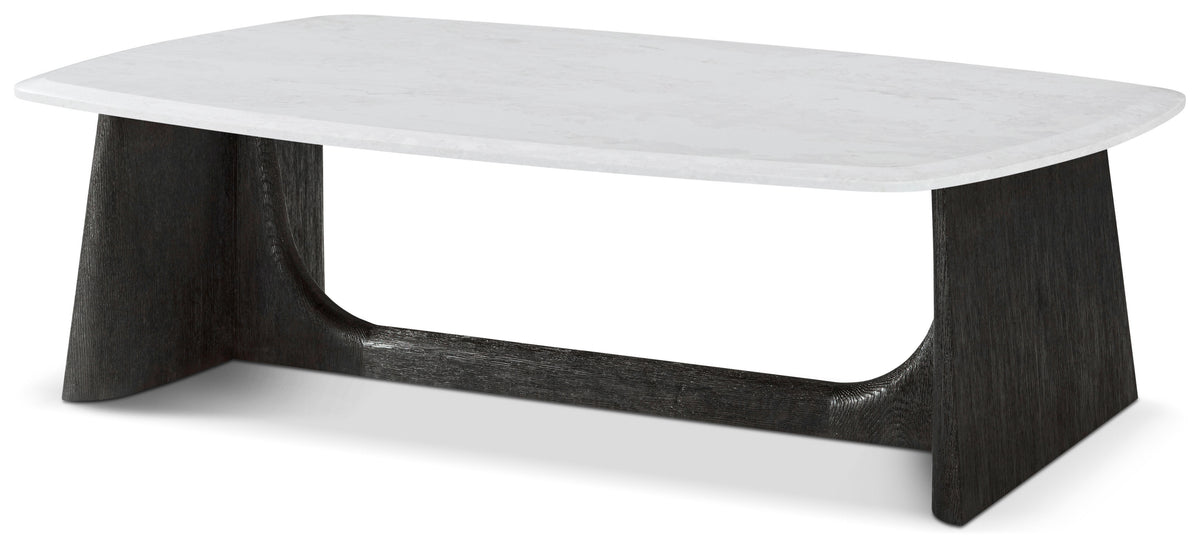 Theodore Alexander | Repose Wooden Coffee Table Quartz Top - Charcoal Oak Finish | TA51110.C325