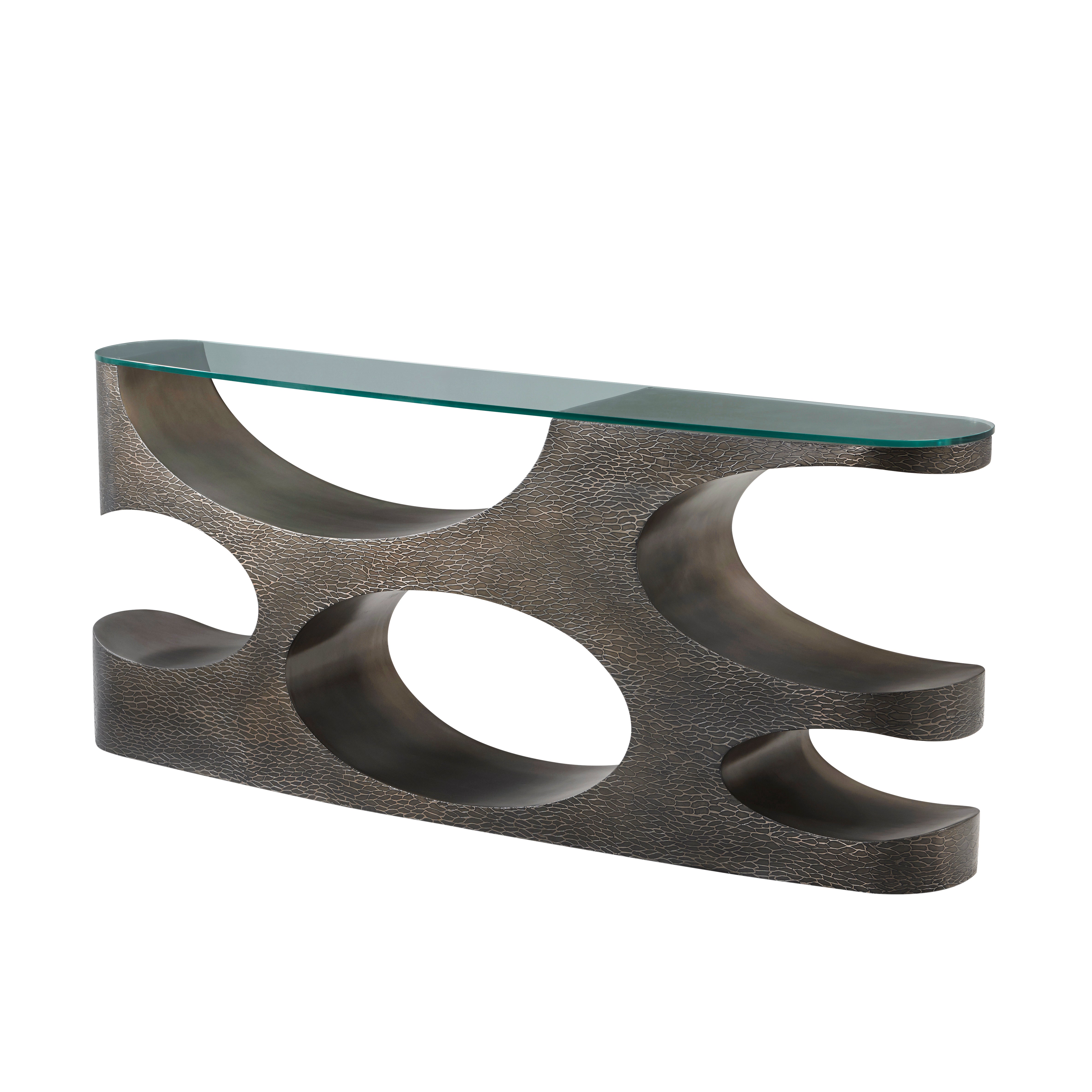 Theodore Alexander Essence Metal Console — MCF567.A-Volcanic