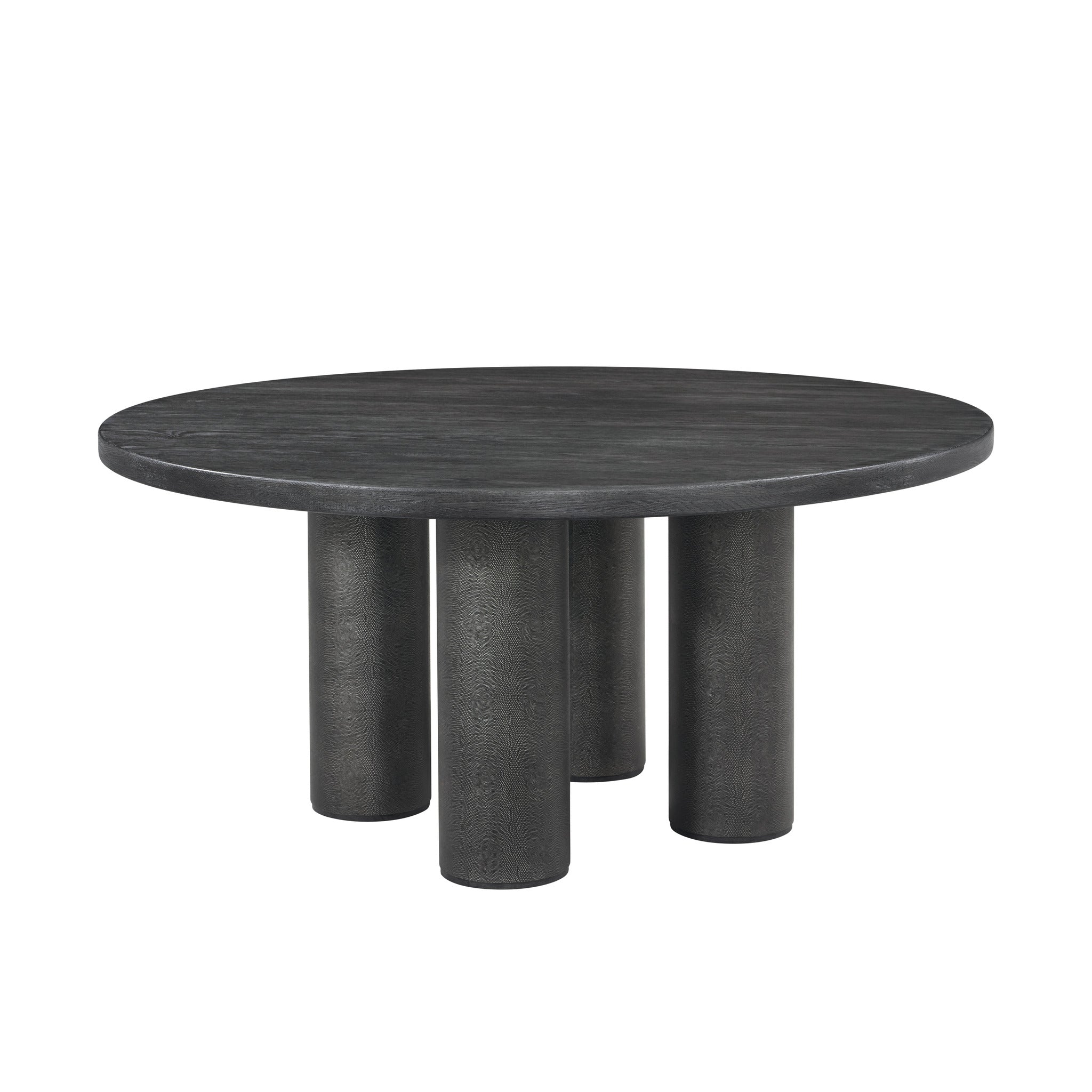 Theodore Alexander | Maxwell Round Dining Table - Carbon/Obsidian\ LCF375 - Obsidian Shagreen | TA54254.C403