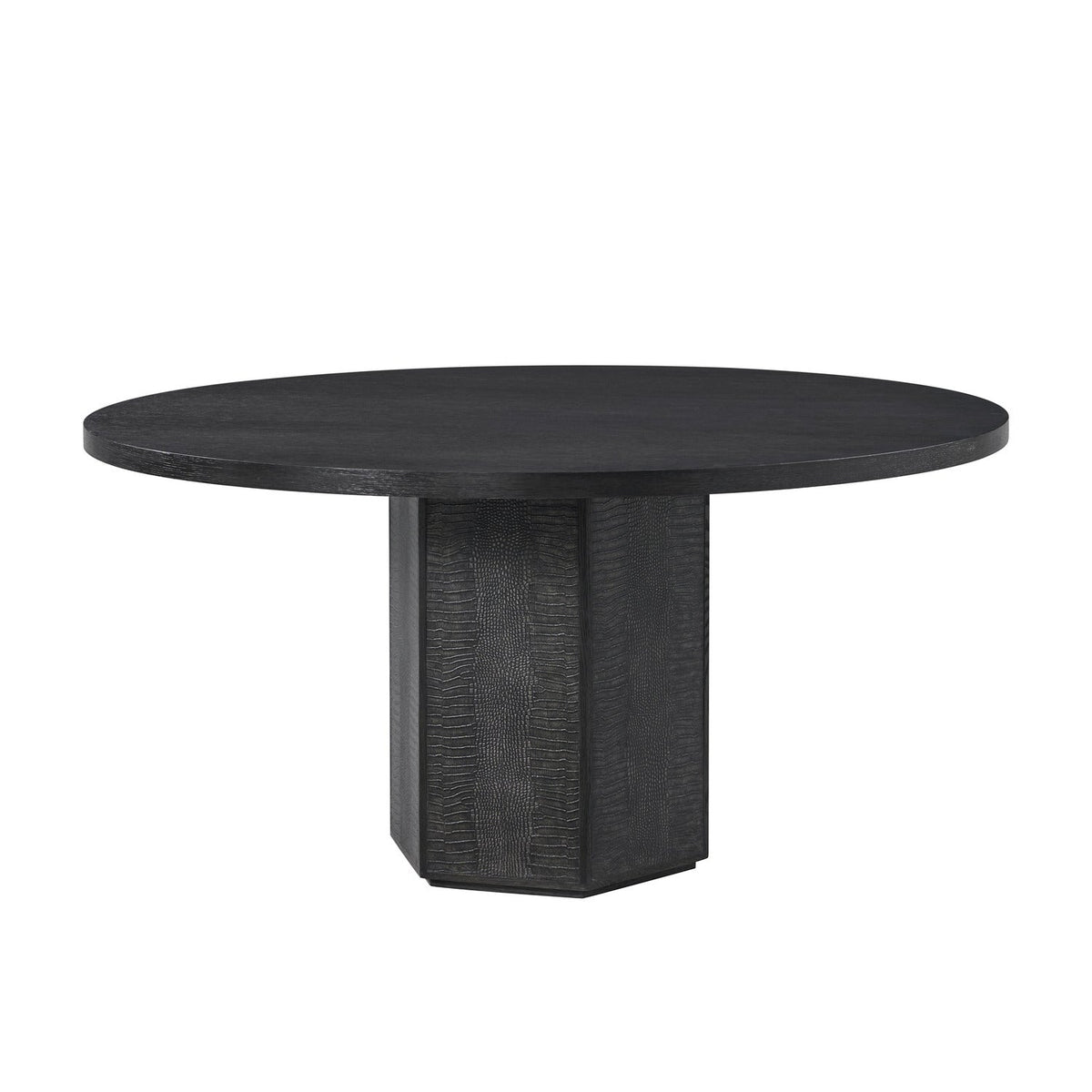 Theodore Alexander | Spencer St. James Round Dining Table - Lusso Onyx / Onyx | TA54306.C413