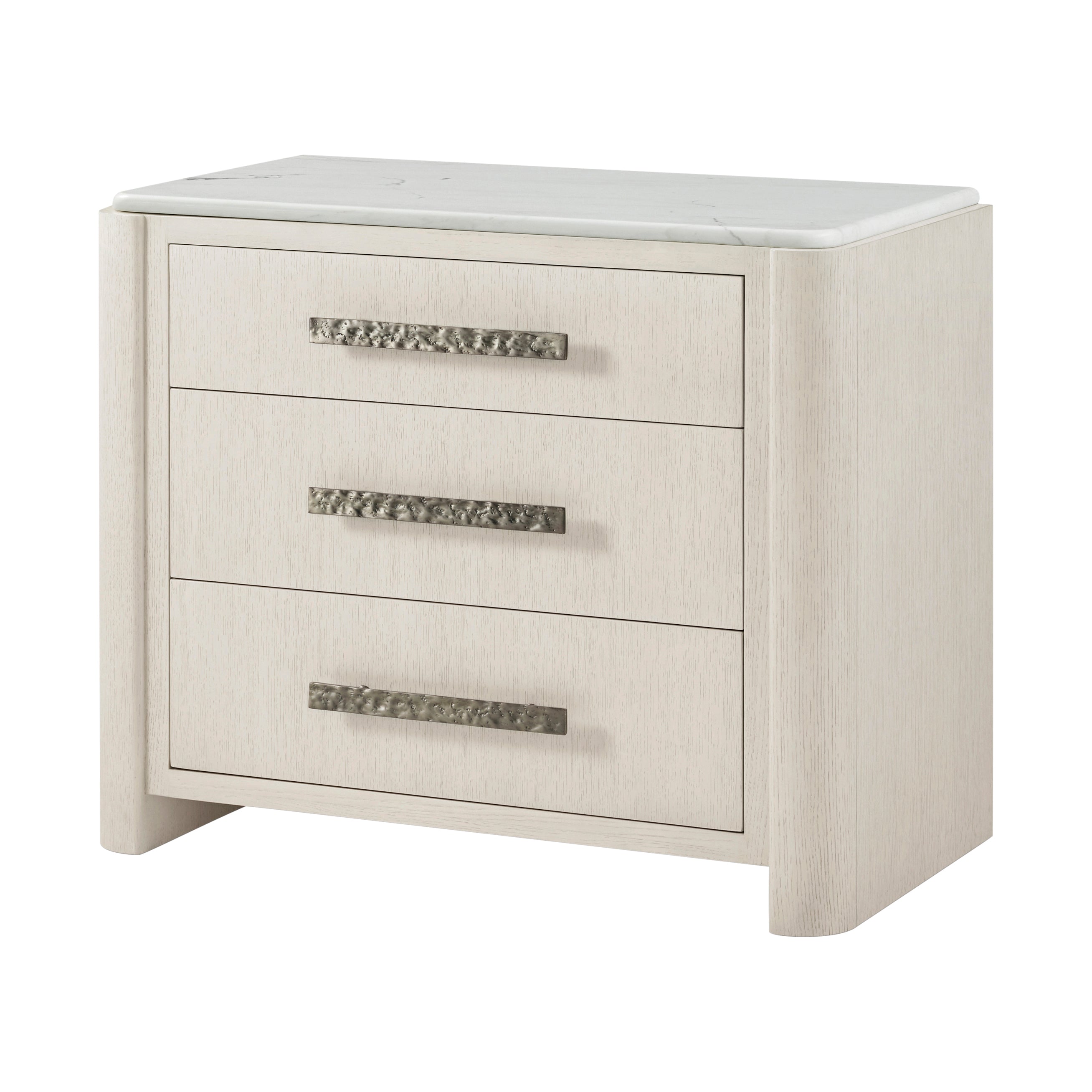 Theodore Alexander Essence Three Drawer Nightstand — Finish: Opal