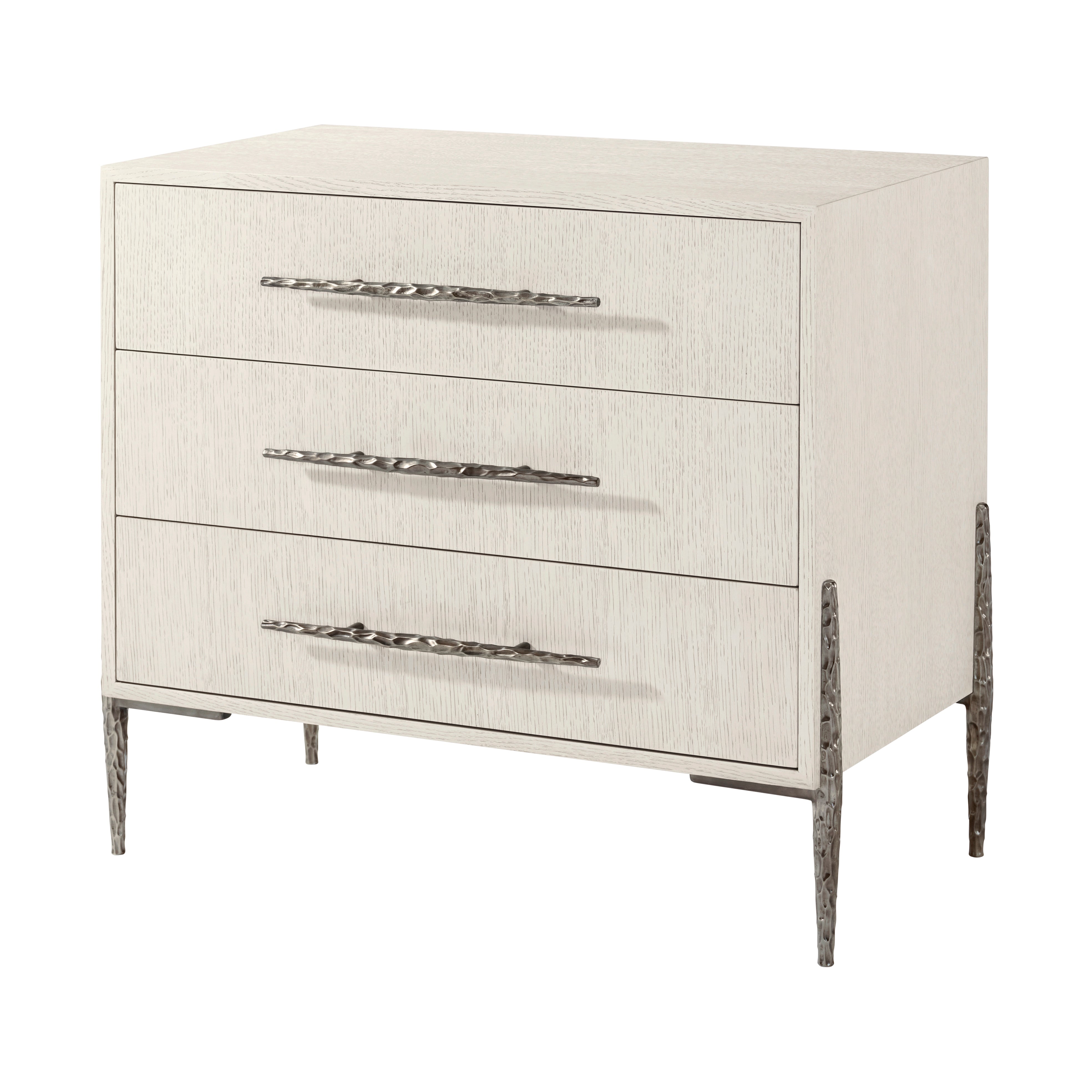 Theodore Alexander Essence Three Drawer Nightstand — Finish: Opal