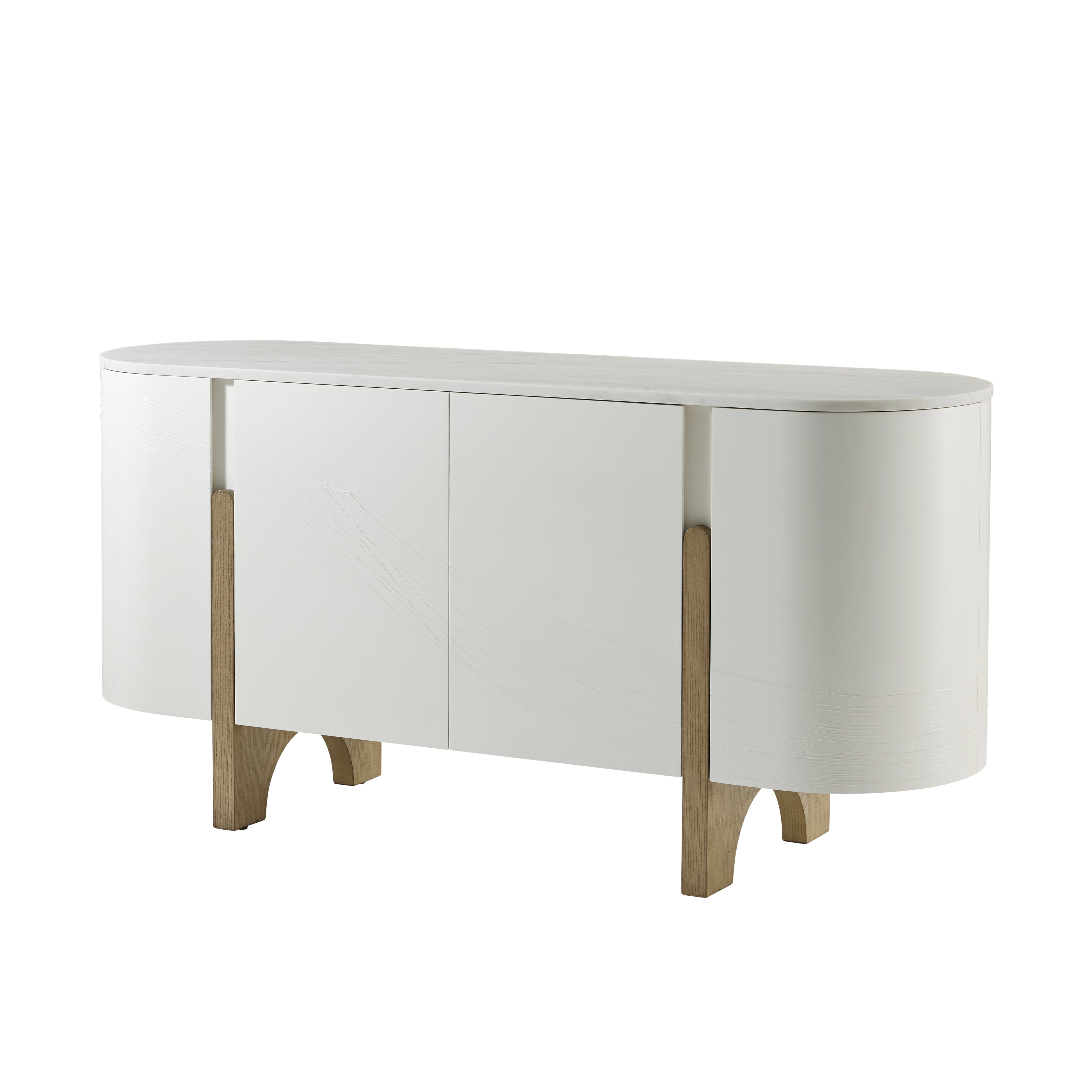 Theodore Alexander Archo Media Cabinet — PCF1187.2F - Organic Amaretti\ PCF1176.2G - Dune