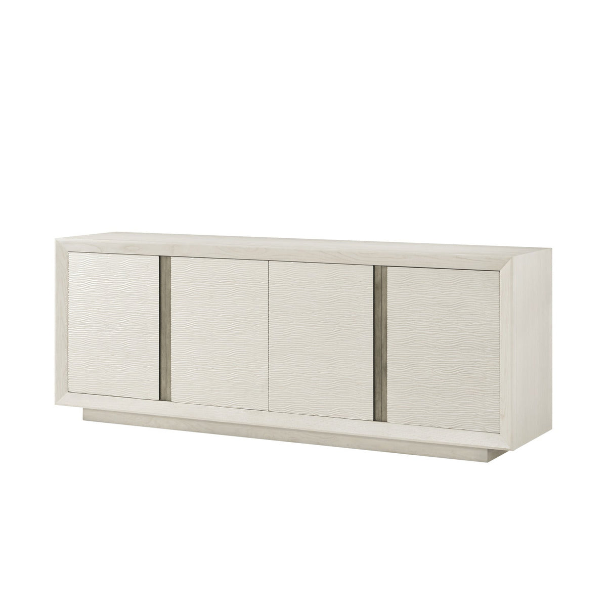 Theodore Alexander | Essence Media Cabinet - Opal / Brushed Pewter | TA61168.C336
