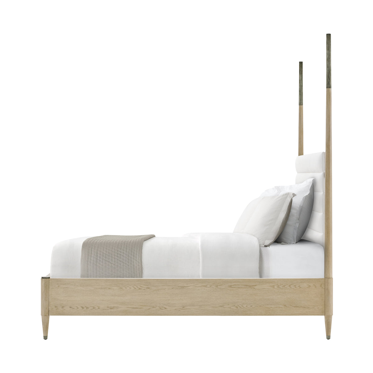 Theodore Alexander Weston California King Bed ? LCF299 - Phoenix Leather\ VCF1694.1D2GB3F - Grey Echo Oak- cb84005-c267