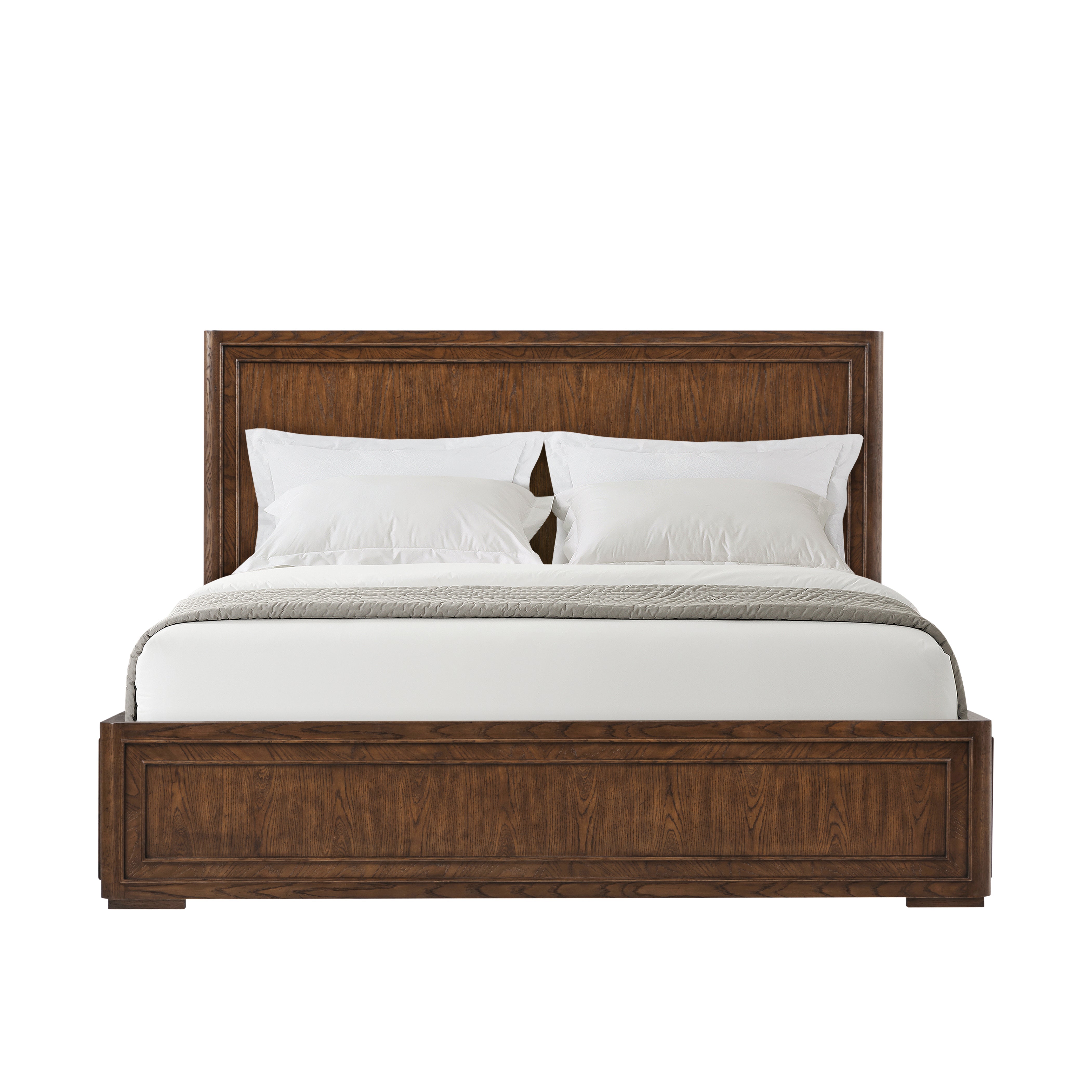 Theodore Alexander Weston California King Bed ? LCF299 - Phoenix Leather\ VCF1694.1D2GB3F - Grey Echo Oak- cb84005-c267