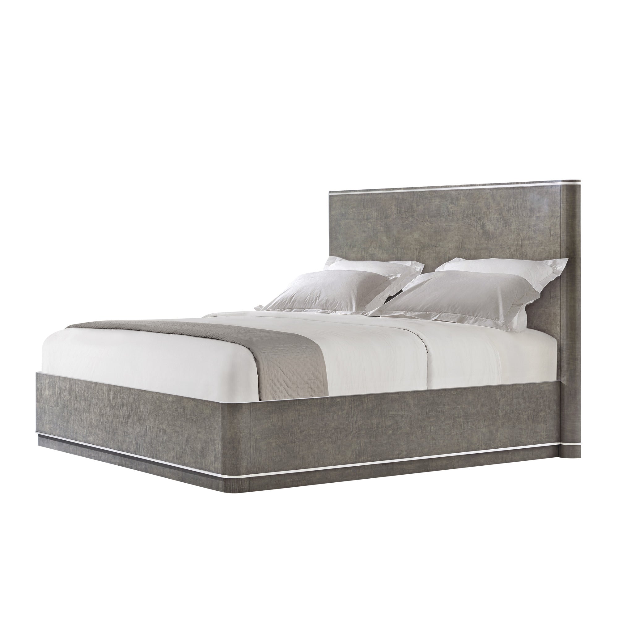Theodore Alexander Hudson California King Wood Bed — VCF1868 - Pebble Grey