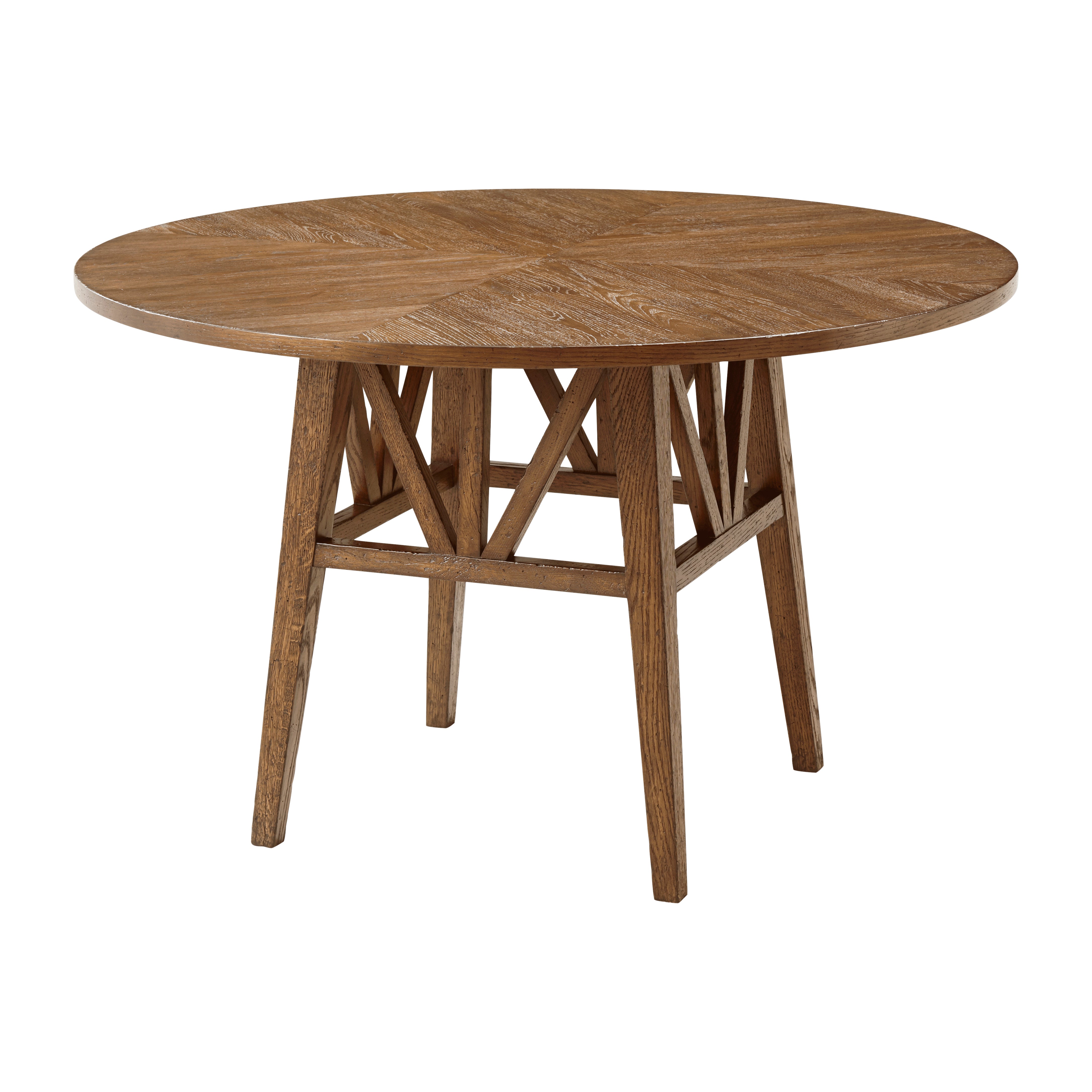 Theodore Alexander Nova Round Dining Table — VCF1671.1C2M3F - Dawn Finish