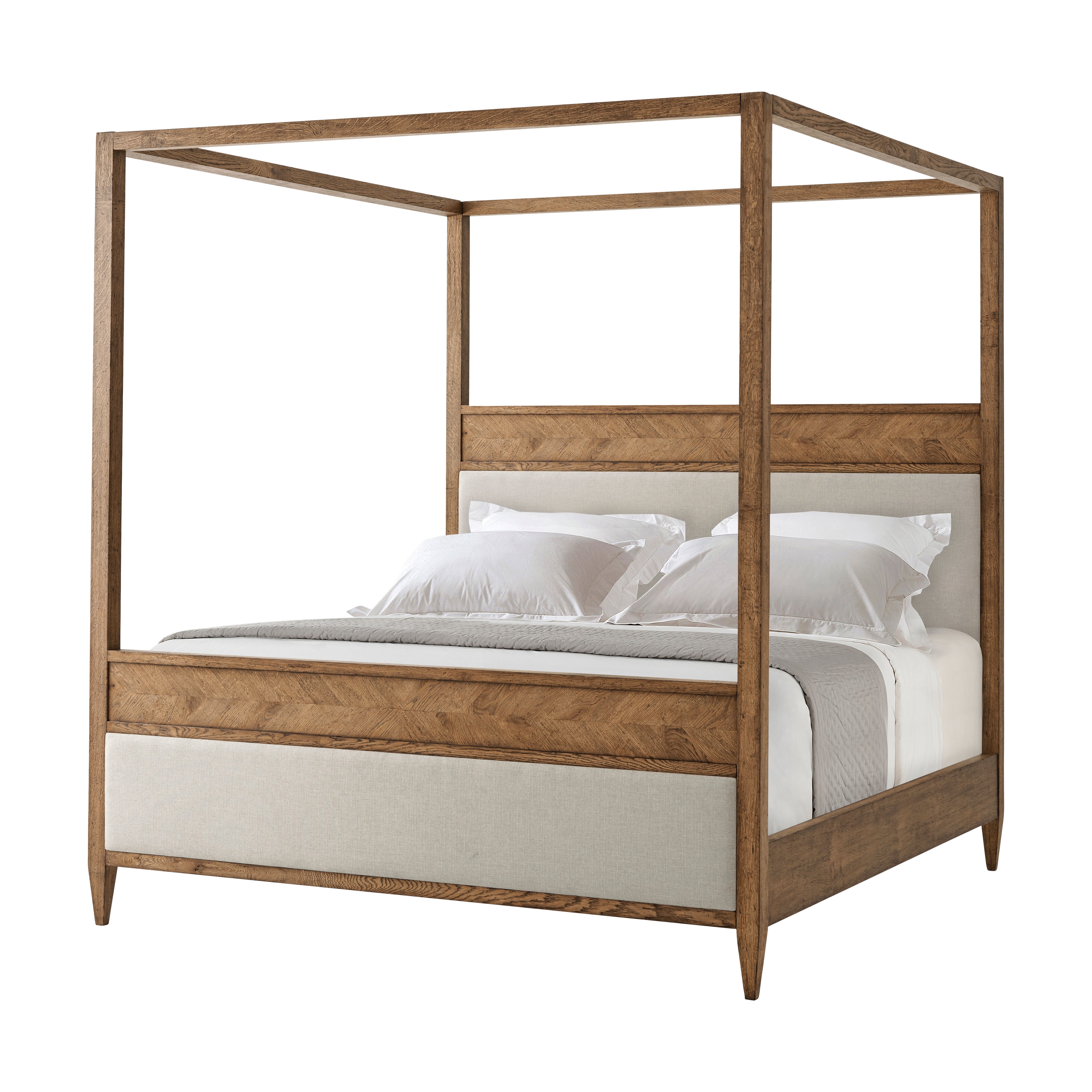 Theodore Alexander NOVA Canopy Bed US King — VCF1671.1C2M3F - Dawn Finish