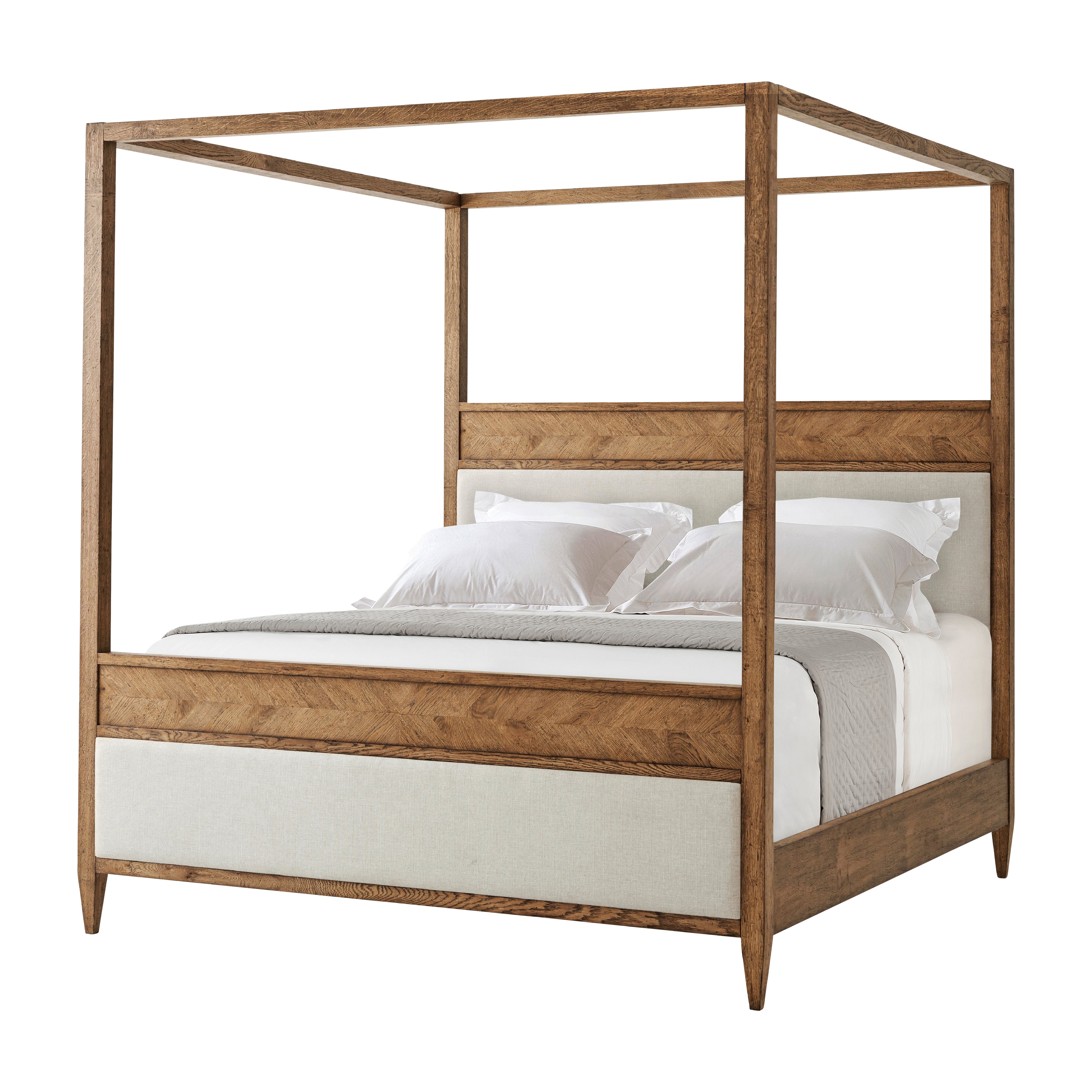 Theodore Alexander NOVA Canopy Bed California King — VCF1671.1C2M3F - Dawn Finish