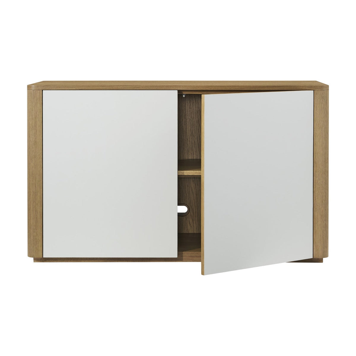 Theodore Alexander | Seoul 2-Door Sideboard II - World Casa White / Natural Oak- invisible Inner / Natural Reclaimed | WRC61008.C434