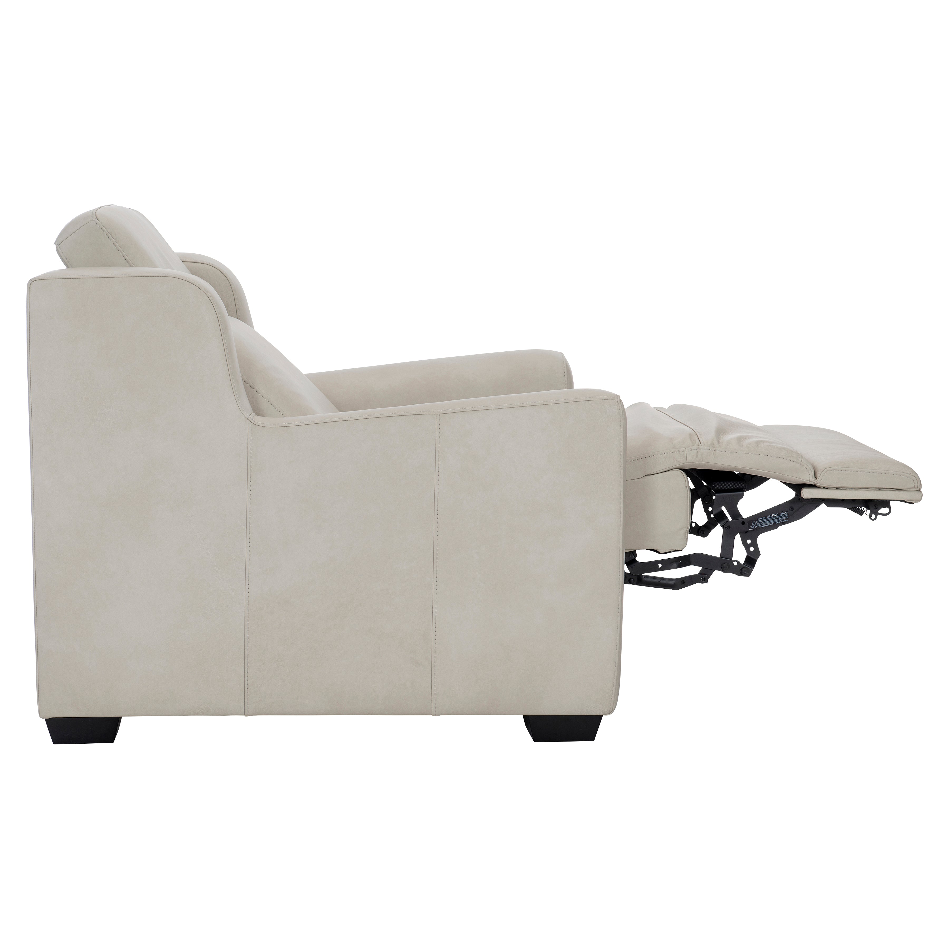Bernhardt Living,Bernhardt Motion | Bernhardt Everette Leather Power Motion Chair - Grey | 2762RO