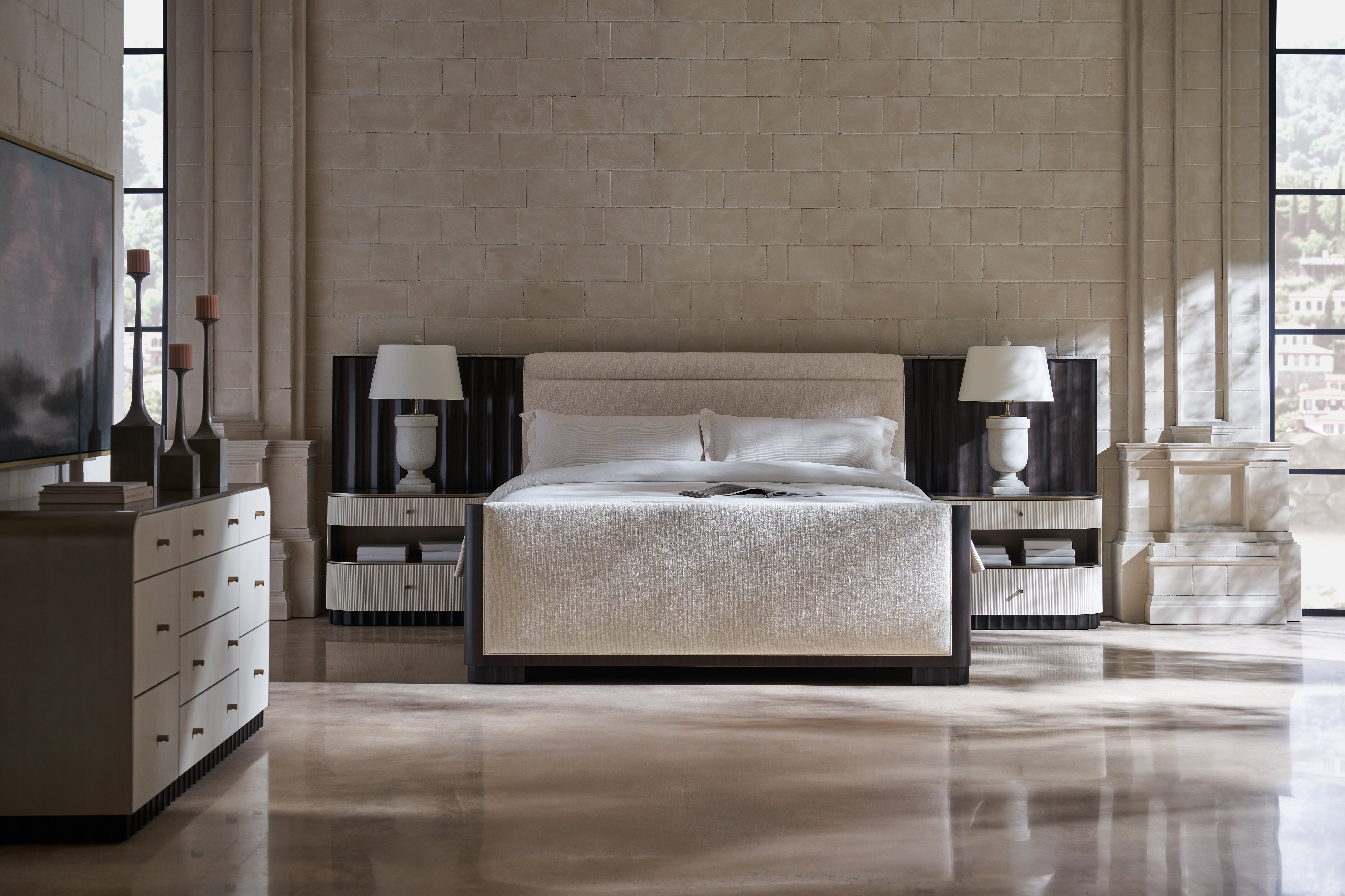 Caracole Slow Wave Qn/Kg Bed Wing Panels