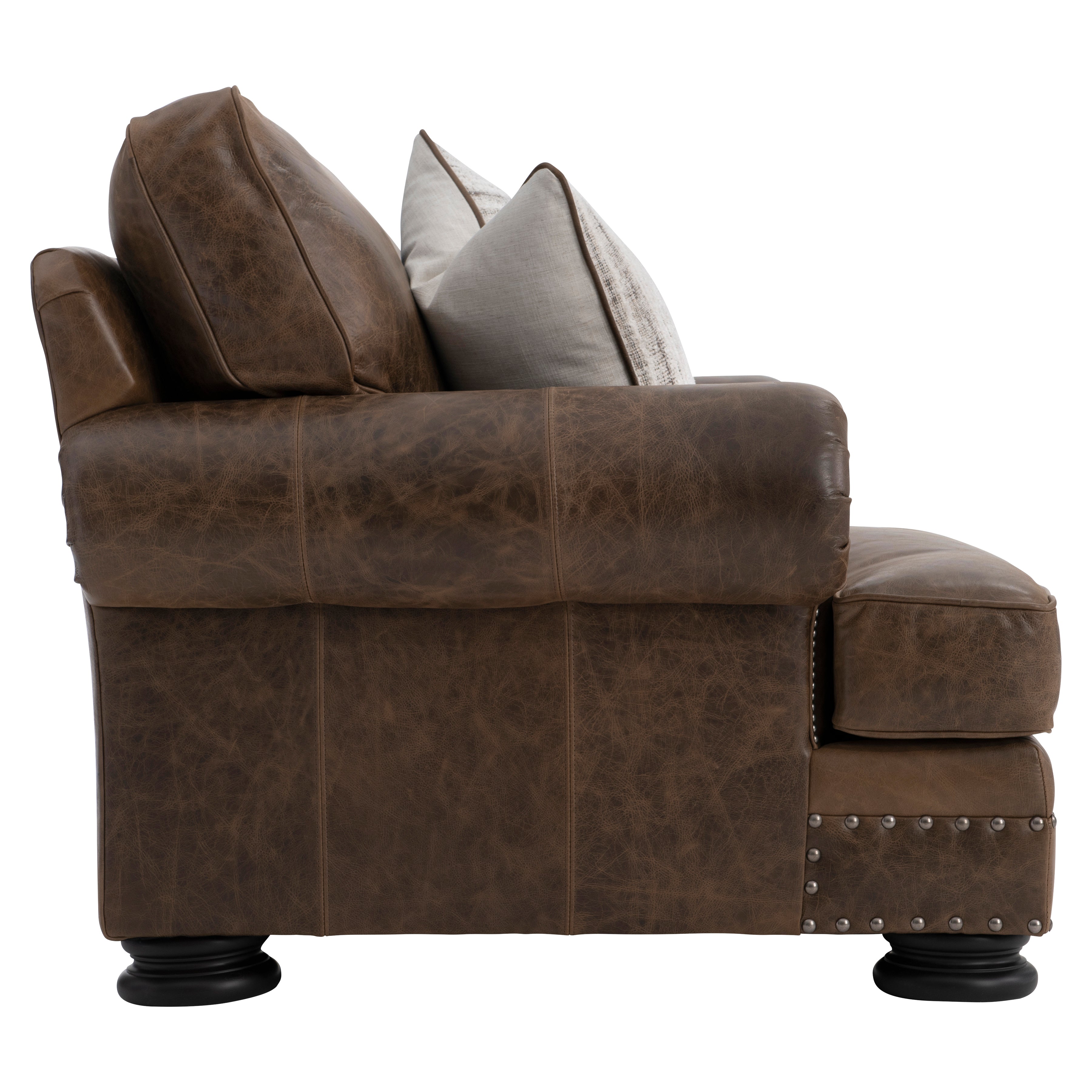 Bernhardt Living | Bernhardt Foster Mocha Leather Chair - Mocha | 5372LMO