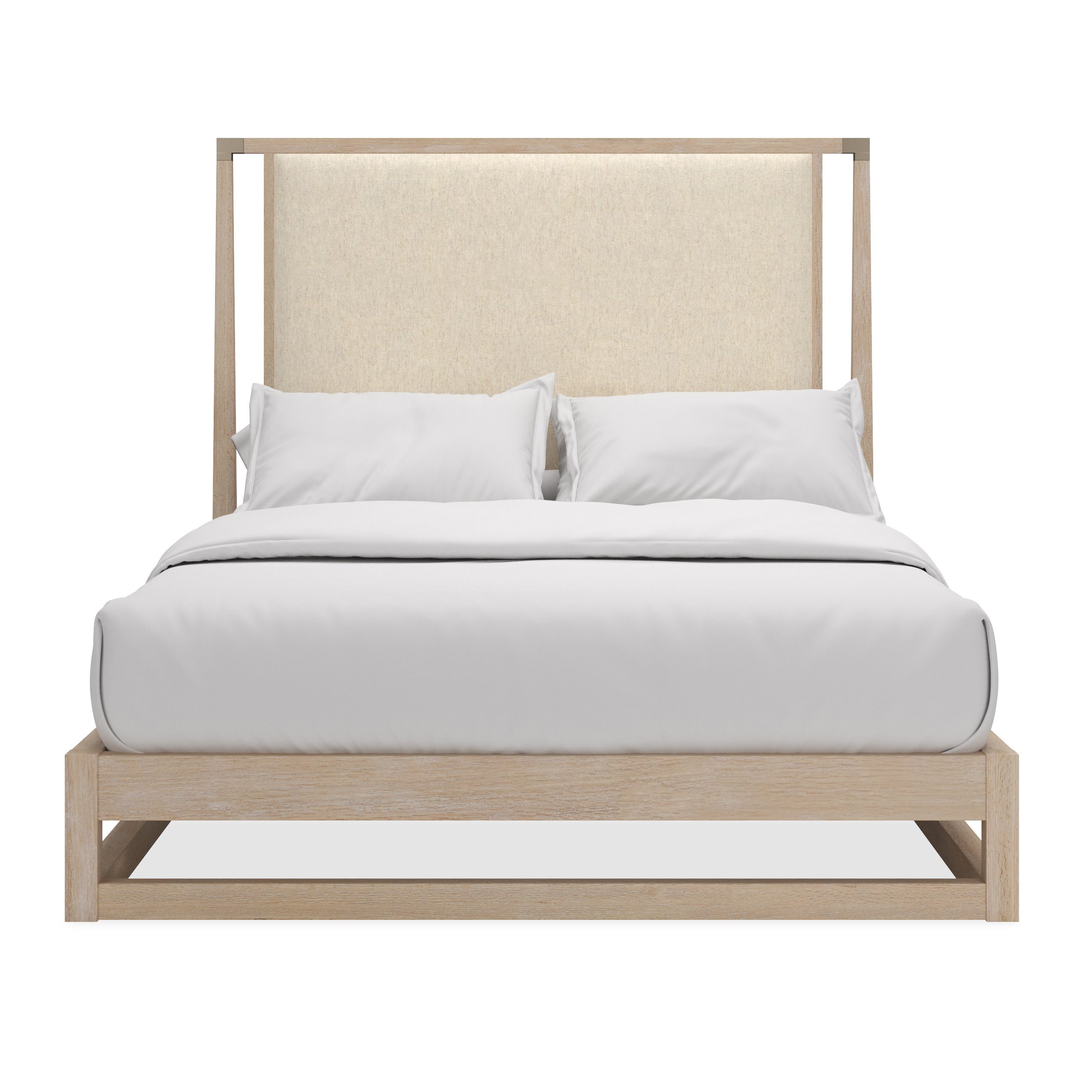 Caracole Pinstripe Uph Light Bed - Qn