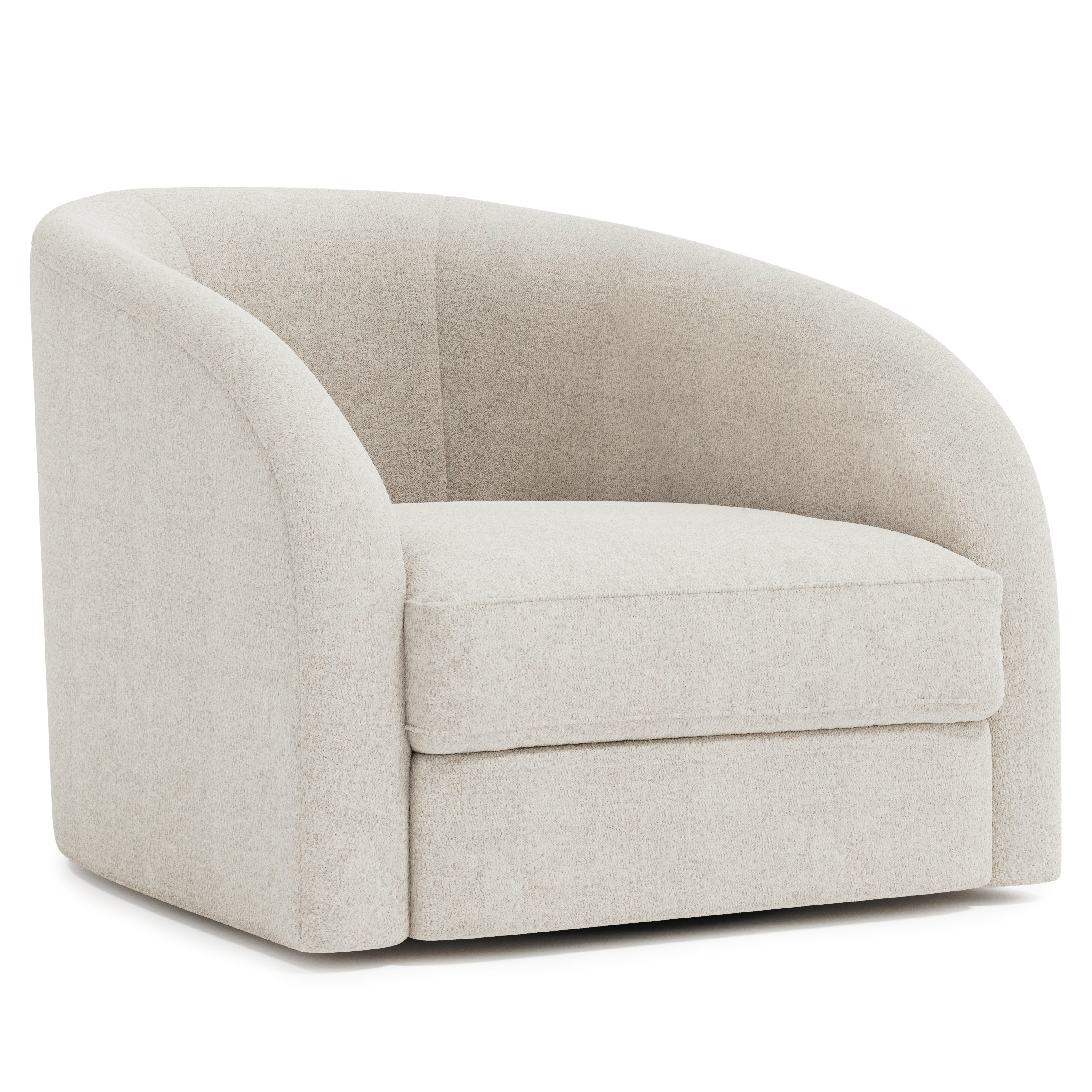 Bernhardt Living | Bernhardt Terra Fabric Swivel Chair - White/Cream | P1362SA