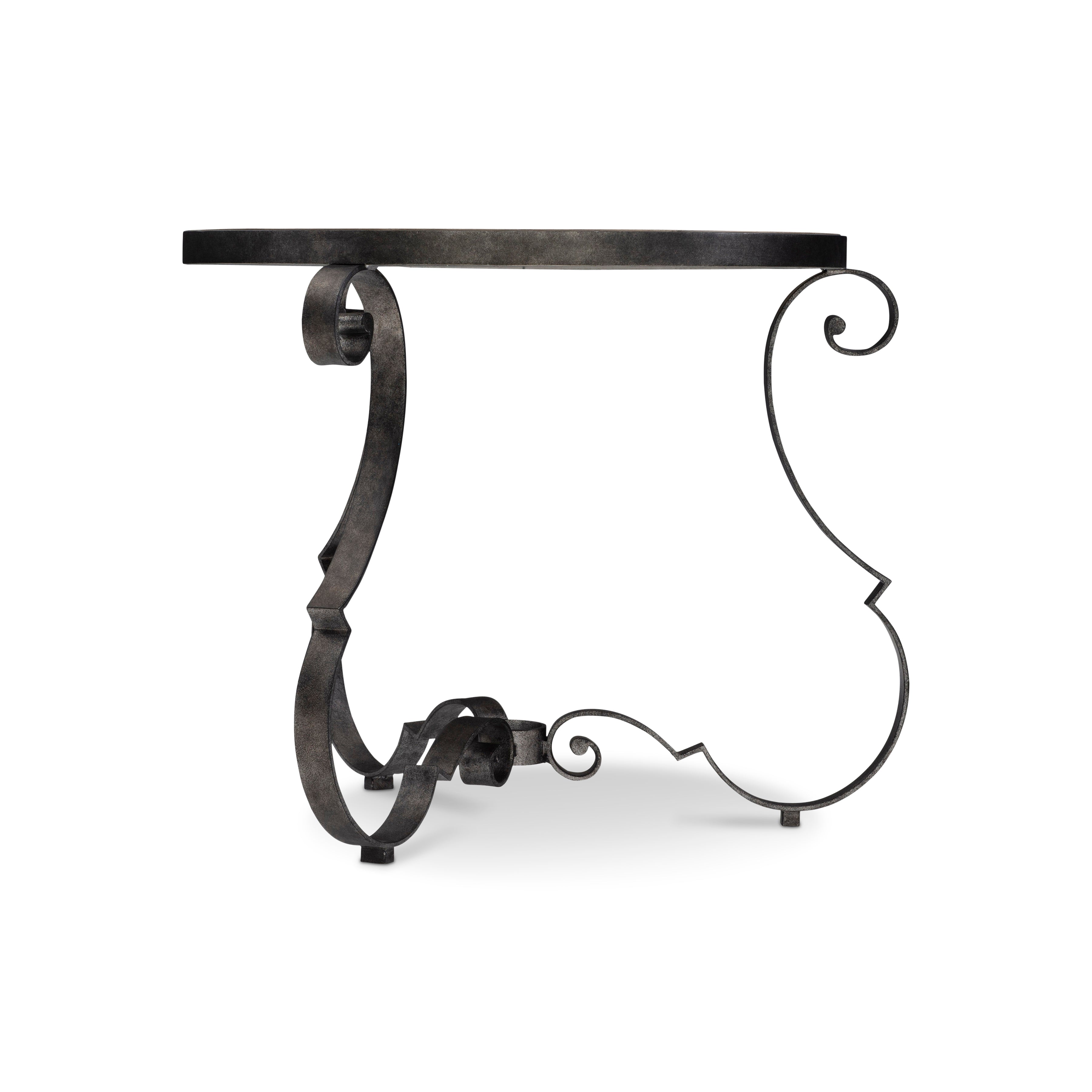 Bernhardt,Bernhardt Living | Bernhardt Villa Toscana Round Side Table - Criollo / Textured Carbone | 302125
