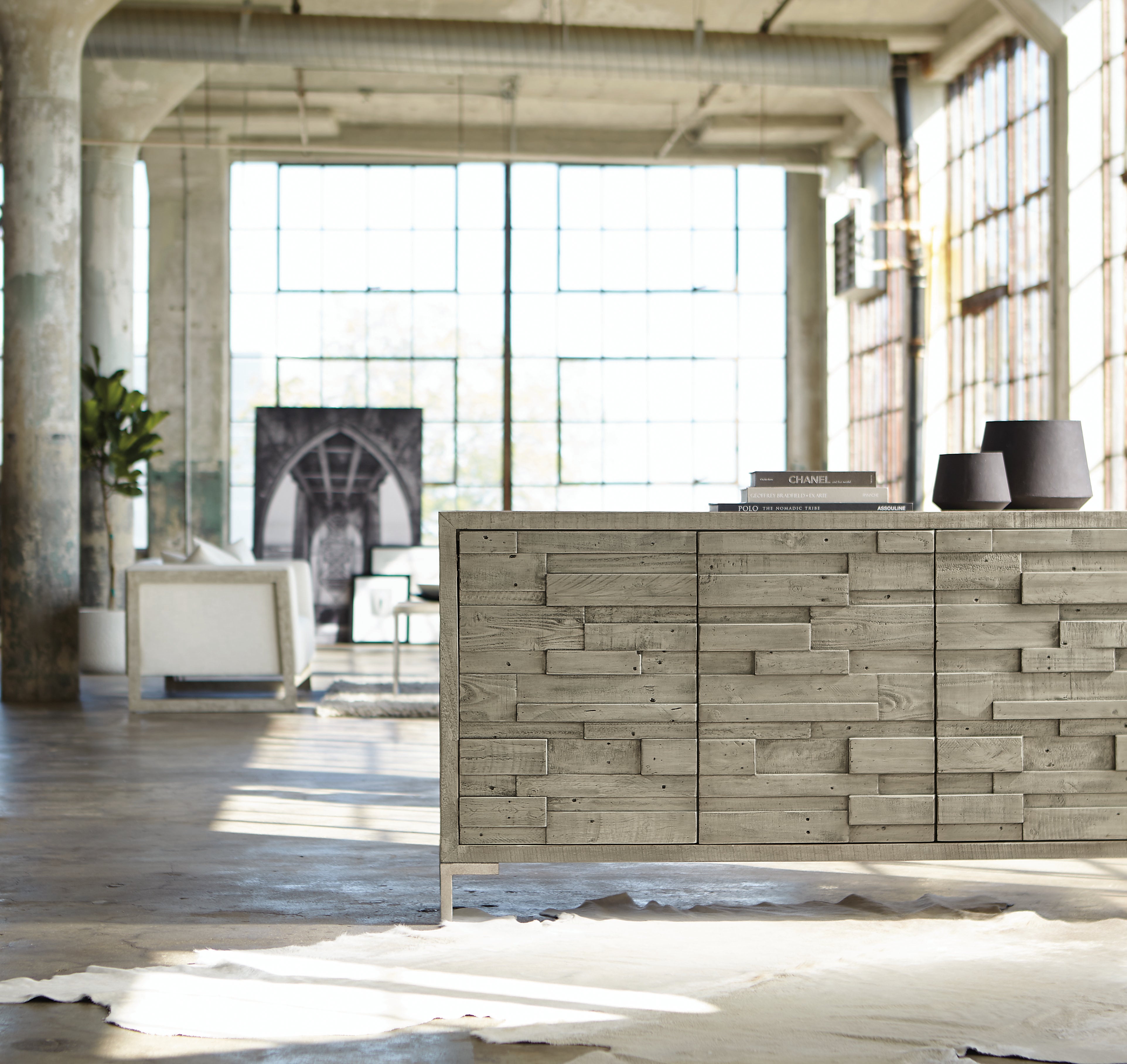 Bernhardt Loft | Bernhardt Shaw Buffet - Morel / Glazed Silver | 398132G