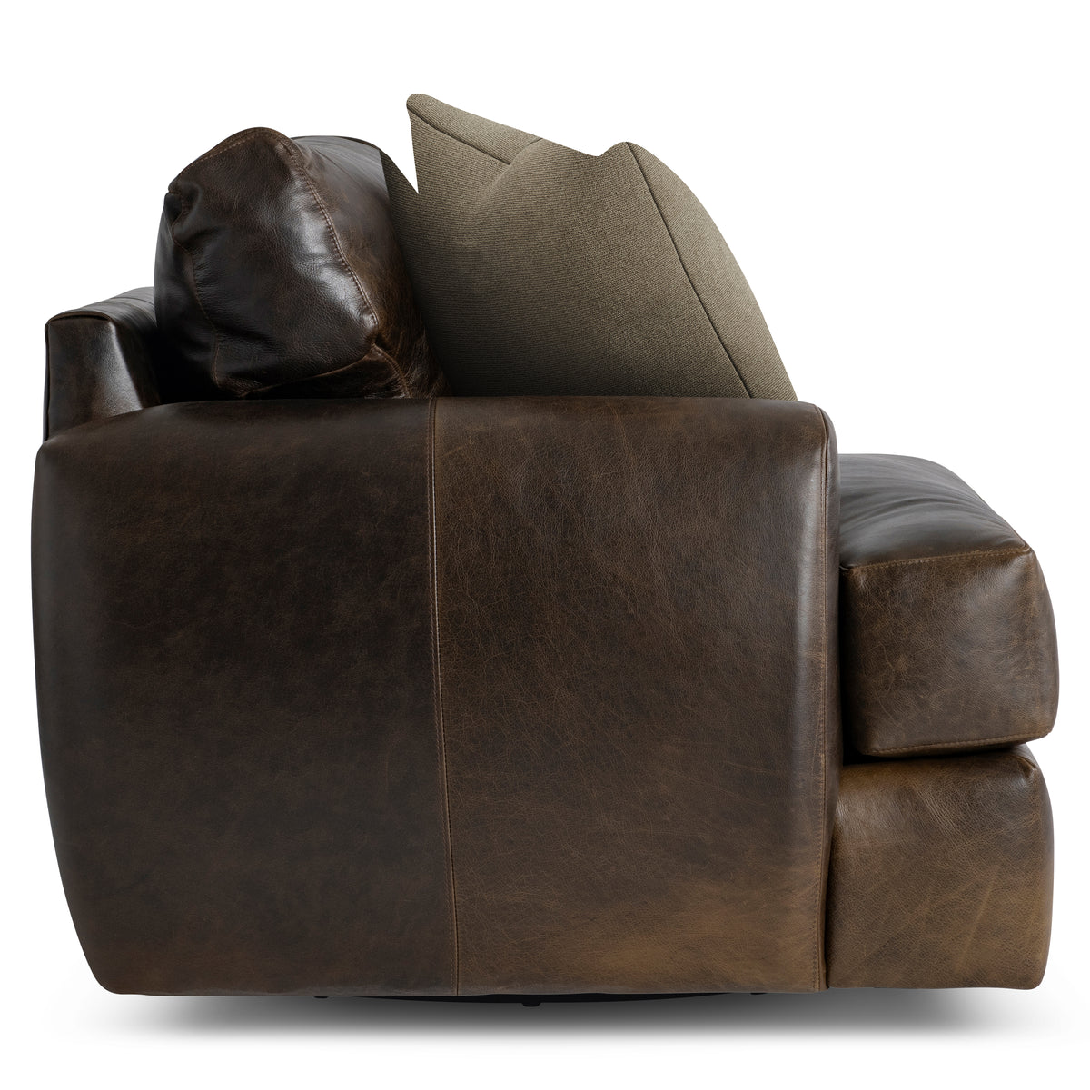 Bernhardt | Cameron Leather Swivel Chair - Brown | 1902SLO