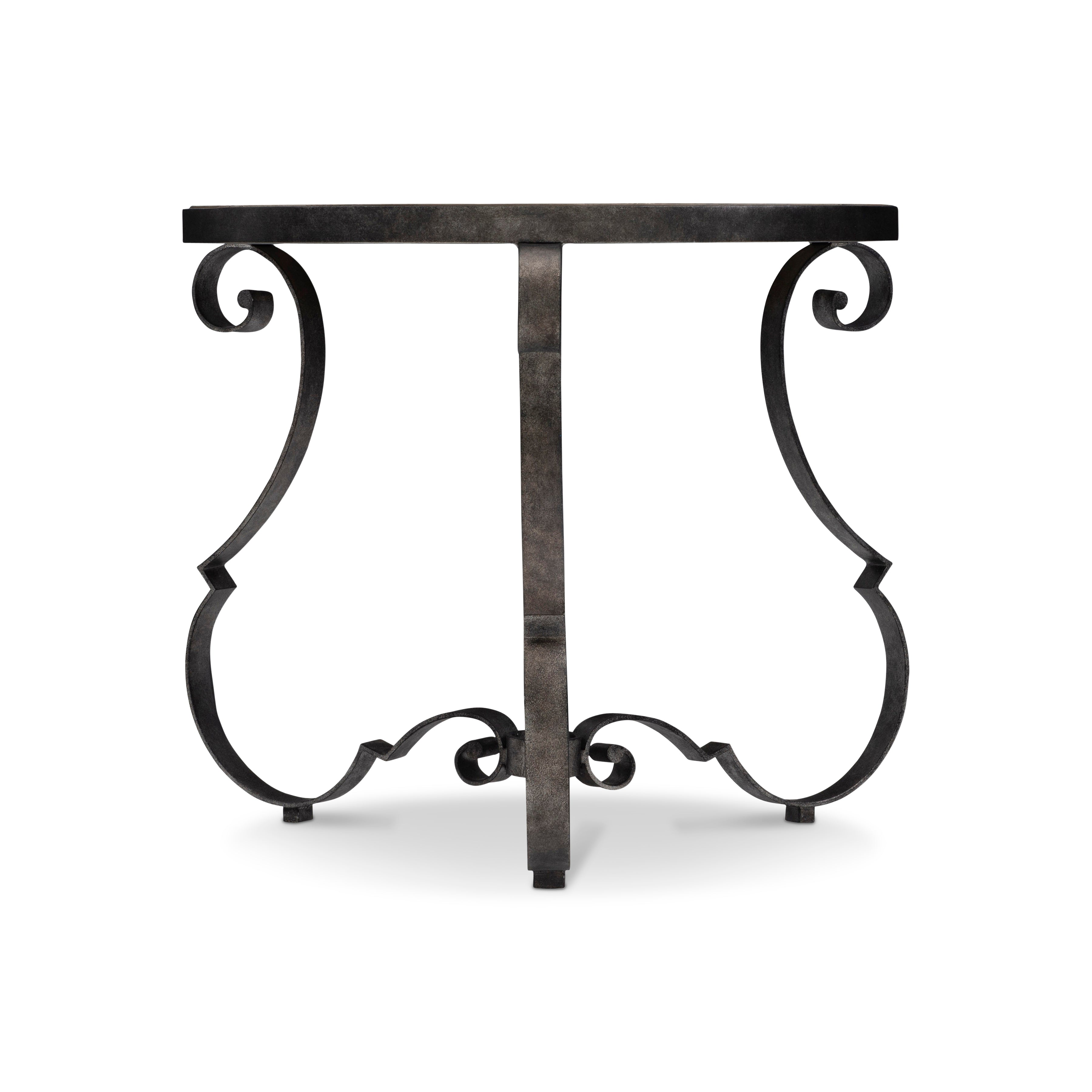 Bernhardt,Bernhardt Living | Bernhardt Villa Toscana Round Side Table - Criollo / Textured Carbone | 302125