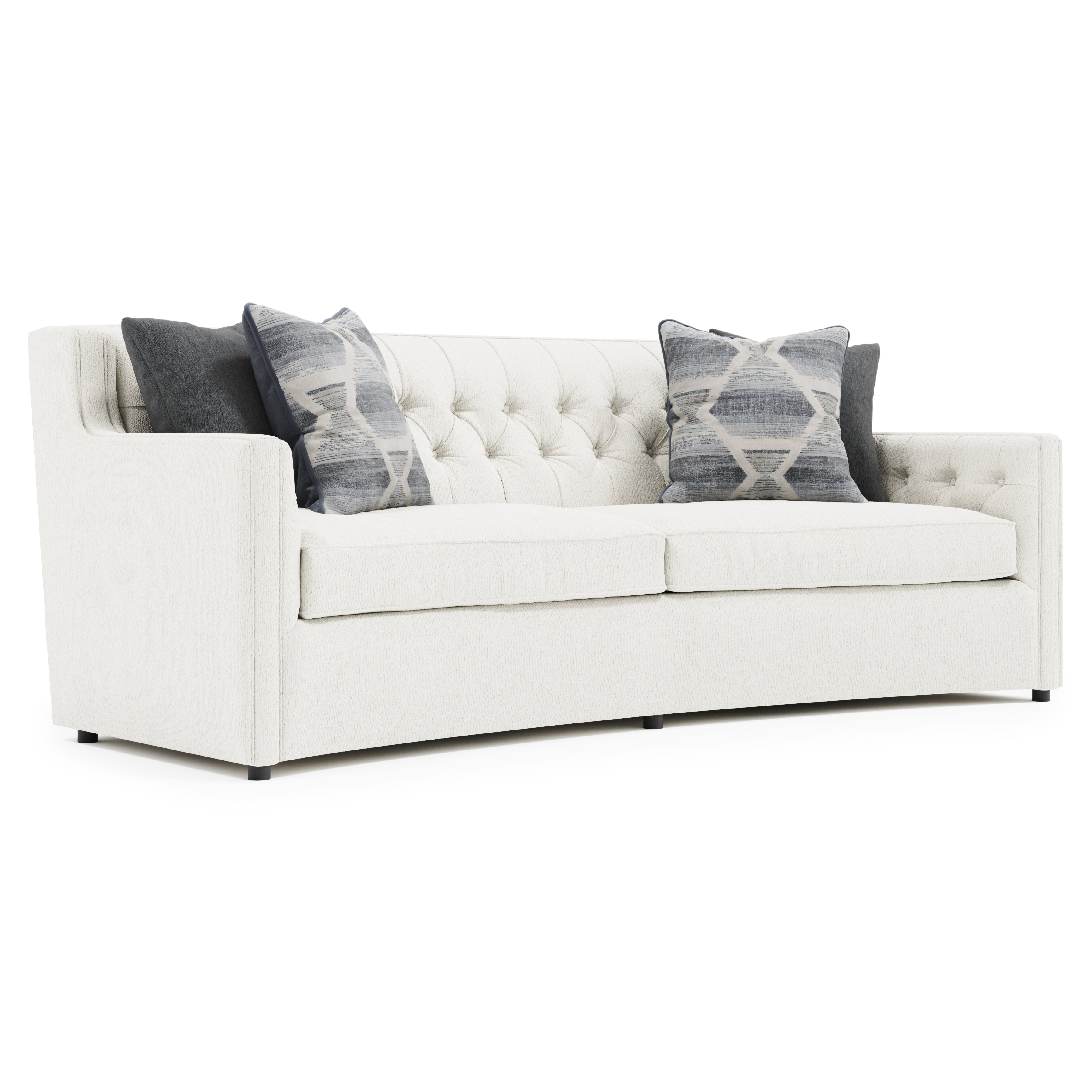Bernhardt Living | Bernhardt Candace Fabric Sofa with Welt Trim - White/Cream | B7297A