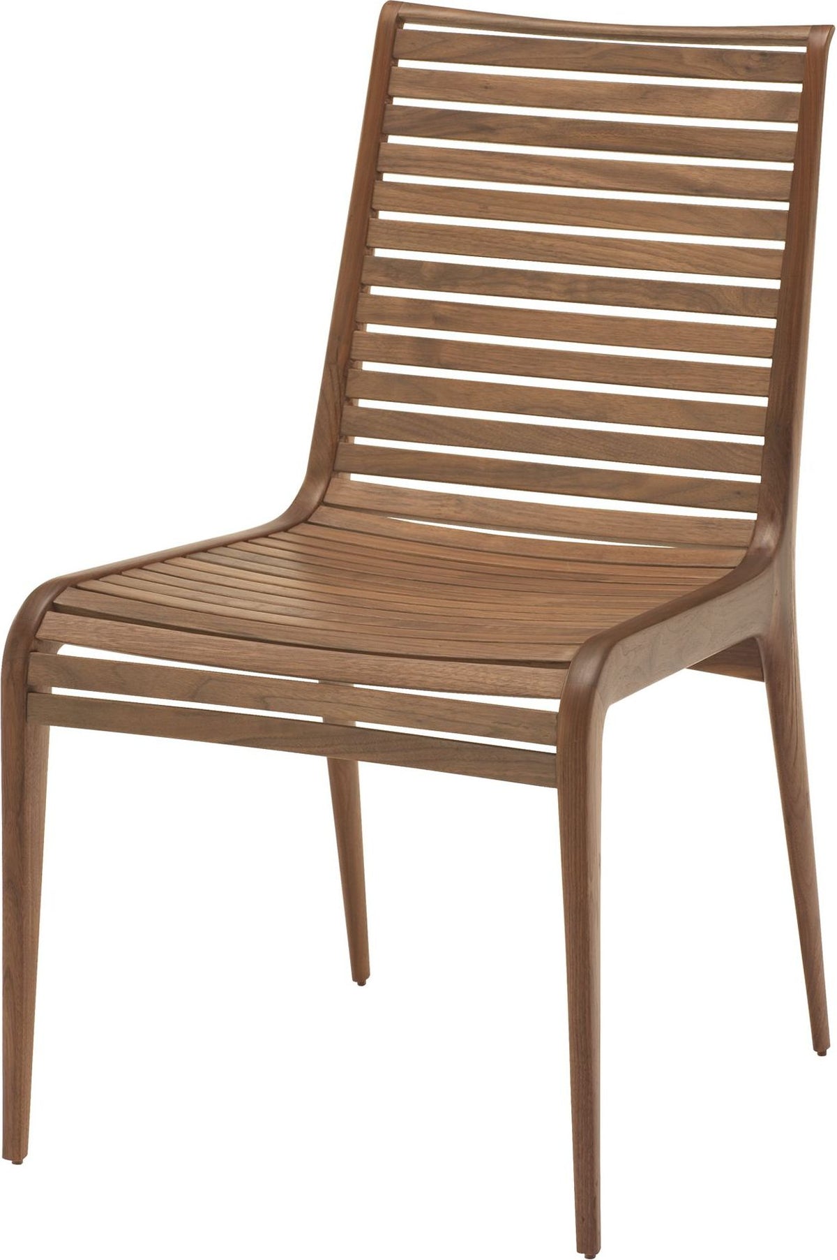 McGuire | Slatted Walnut Chair - Satin Walnut | M-411
