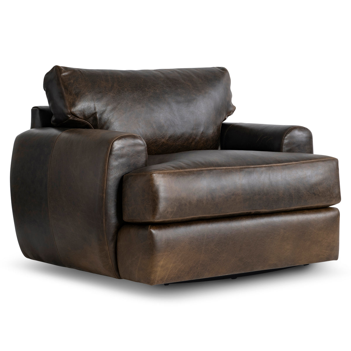 Bernhardt | Cameron Leather Swivel Chair - Brown | 1902SLO