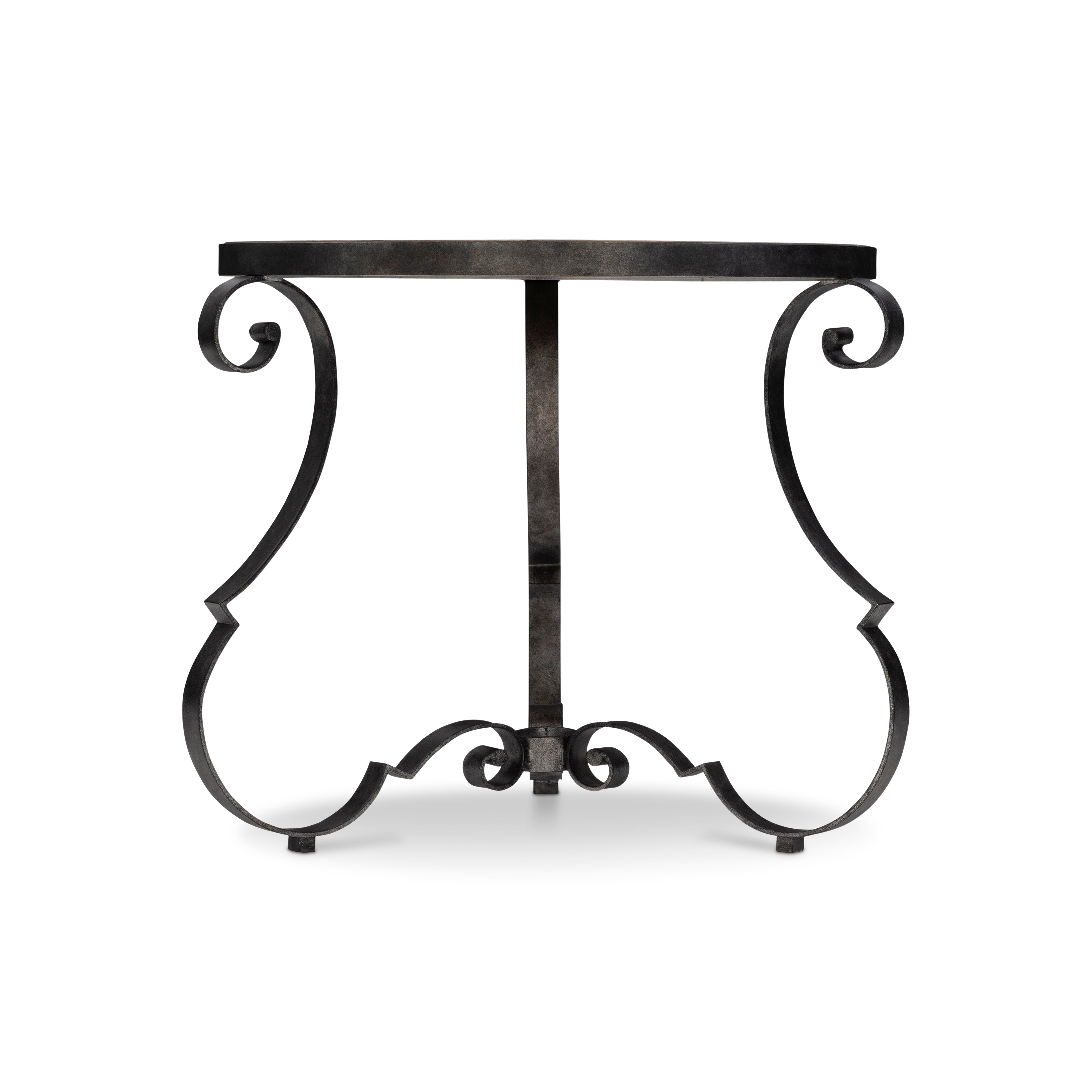 Bernhardt,Bernhardt Living | Bernhardt Villa Toscana Round Side Table - Criollo / Textured Carbone | 302125