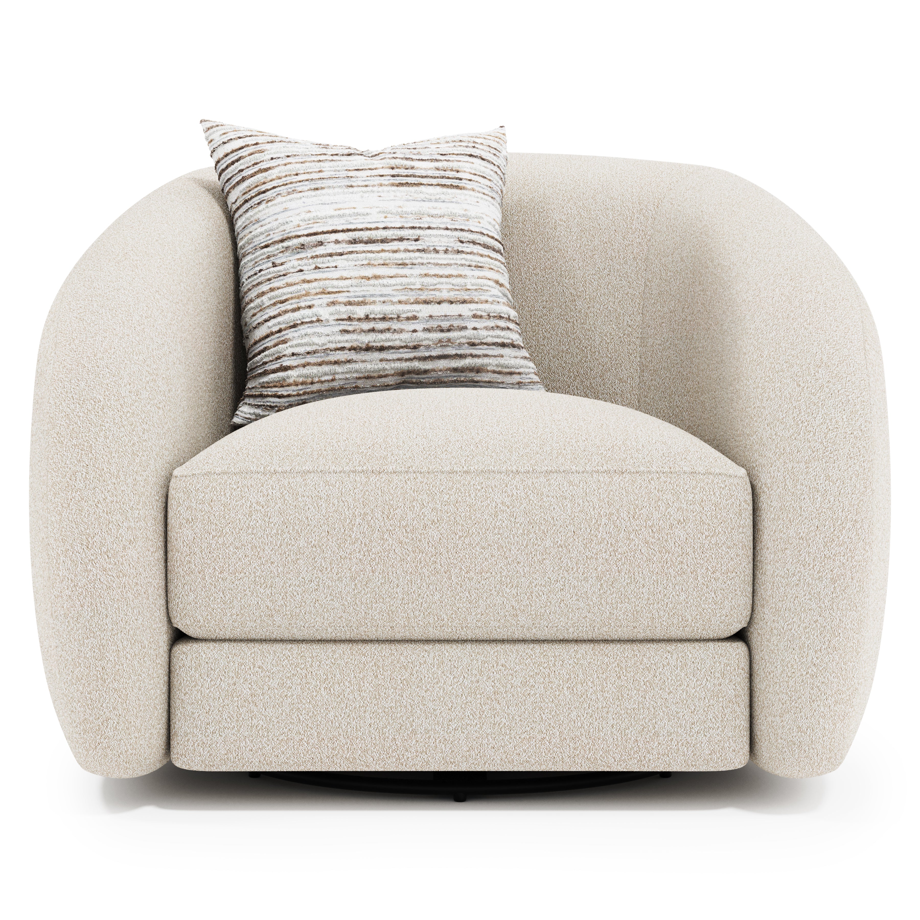 Bernhardt Living | Bernhardt Austen Fabric Swivel Chair - Beige | P2372SA