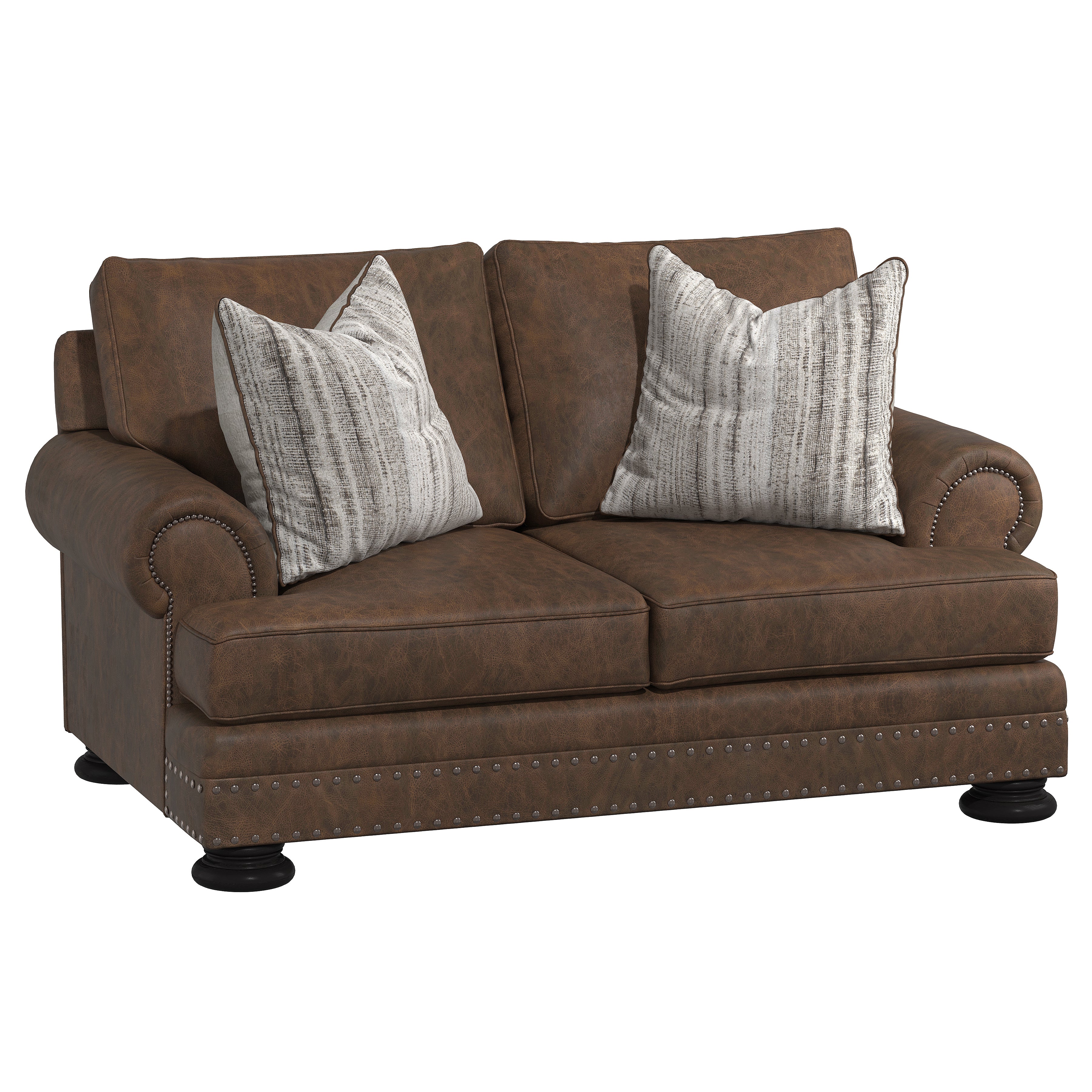 Bernhardt Living | Bernhardt Foster Leather Loveseat - Brown | 5375LMO
