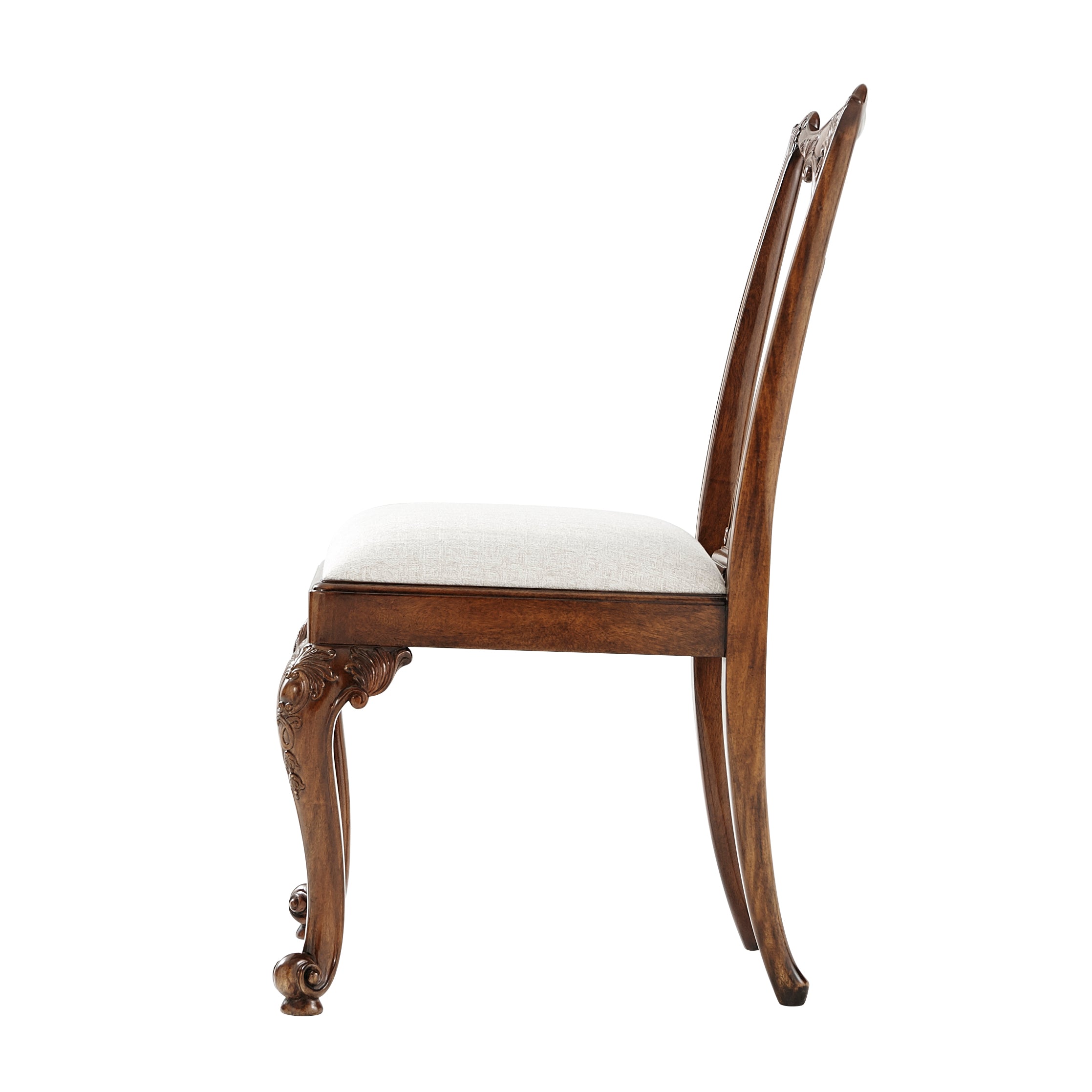 Theodore Alexander Seated in Rococo Splendour Side Chair — Ramsey Mahogany