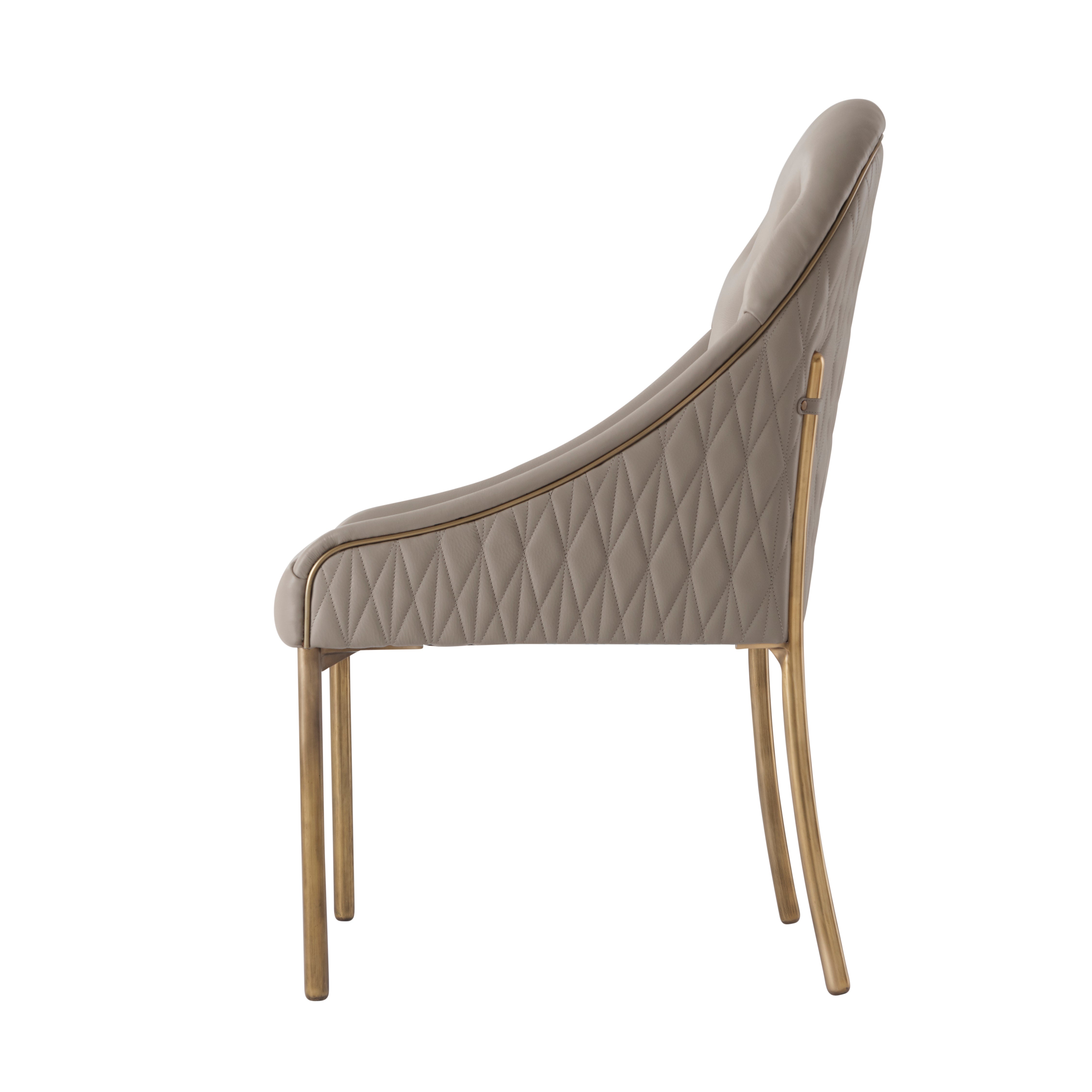 Theodore Alexander Iconic Side Chair — MCF513.A-Modern Metal Finish